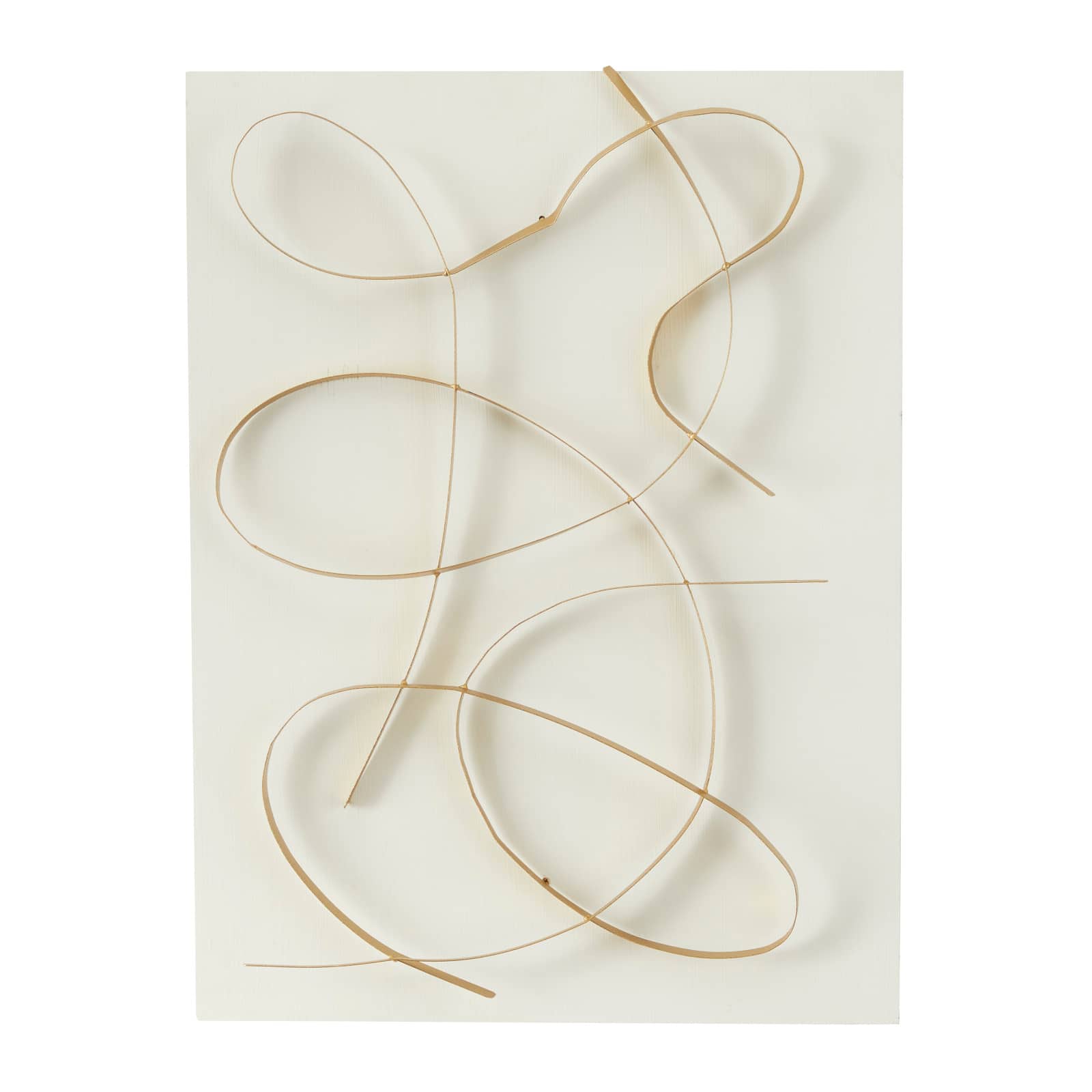 White Metal Contemporary Wall Decor, 32 x 24 x 3 By Cosmoliving By Cosmopolitan