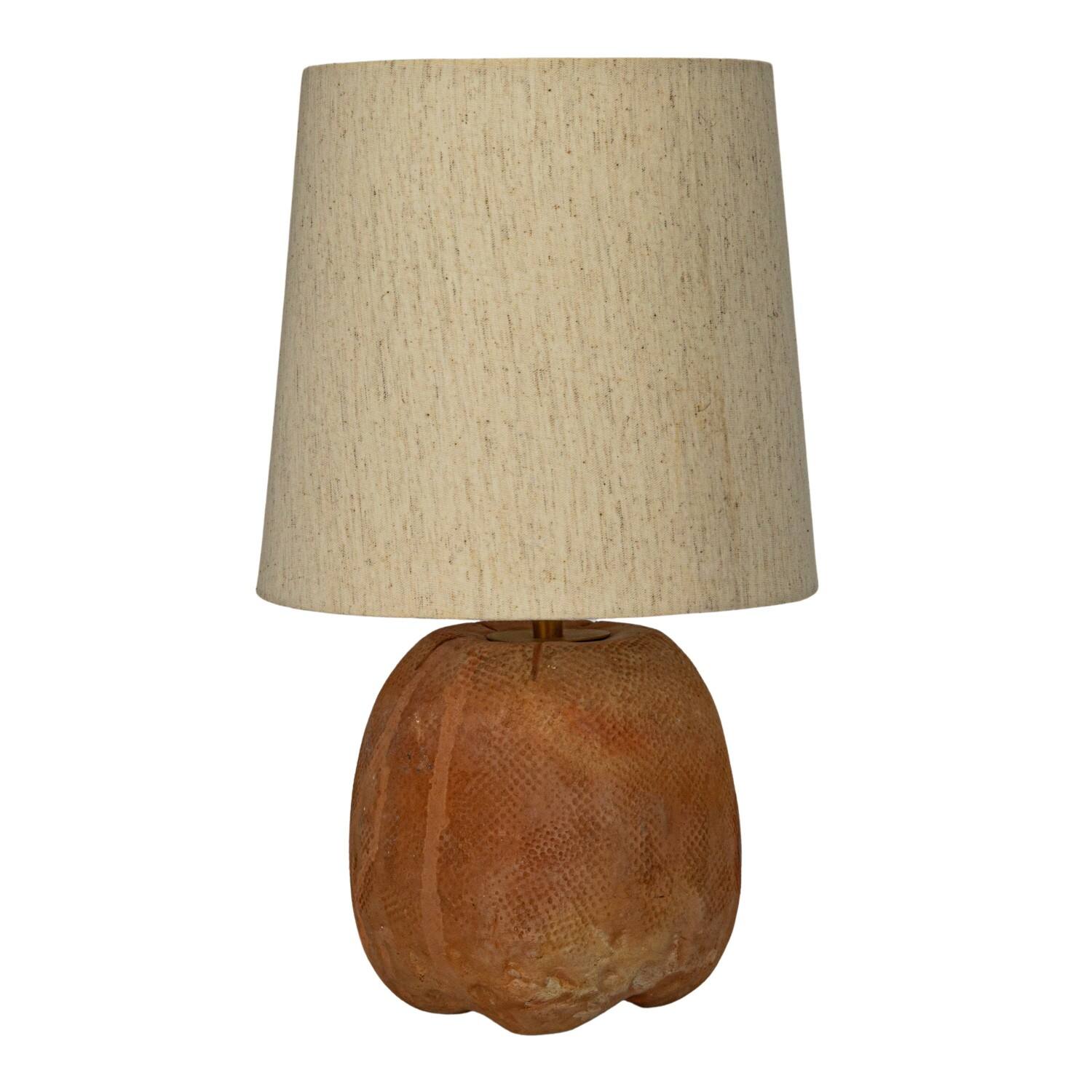 Hello Honey® 16" Natural Terra Cotta Table Lamp with Cotton Shade