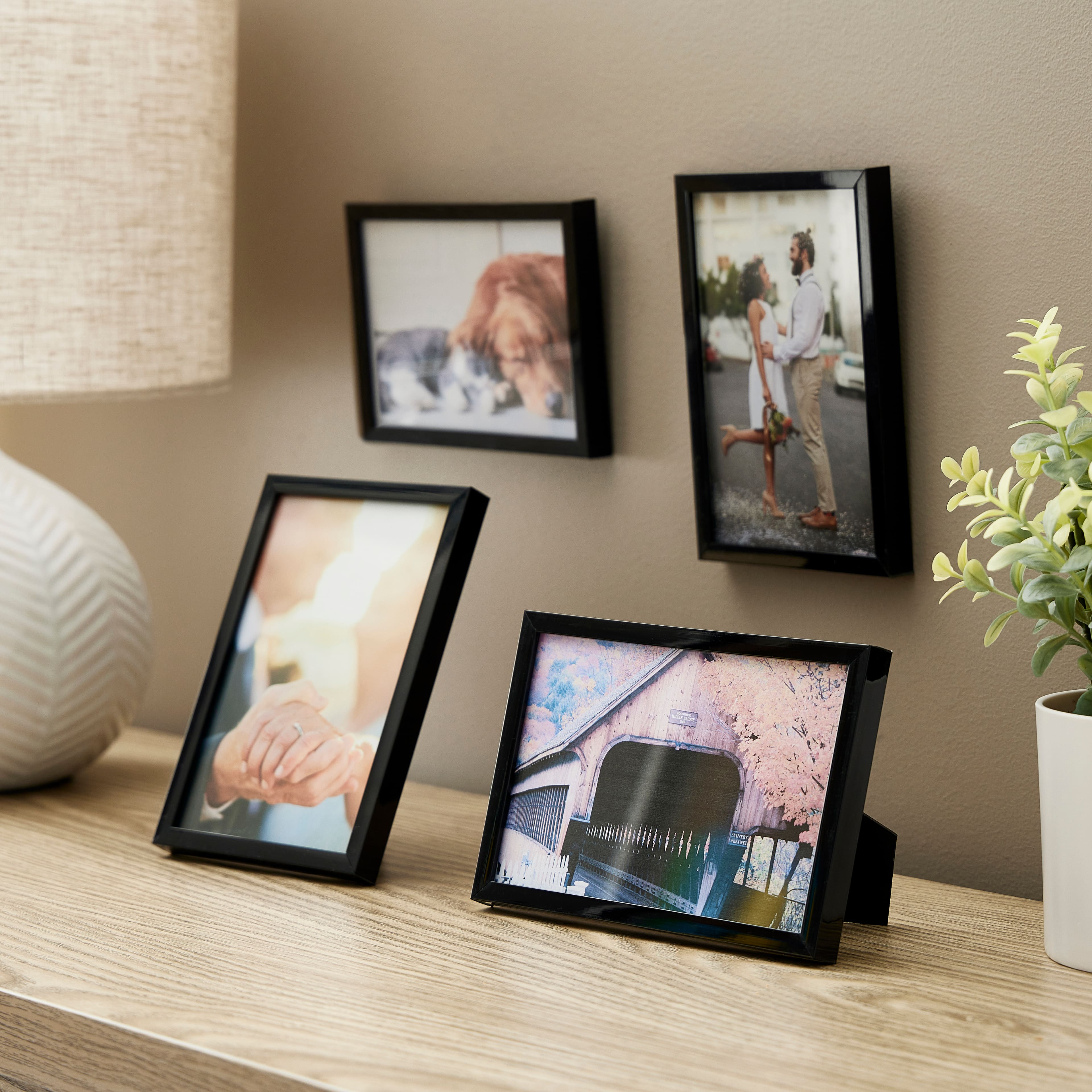 Basics 4 Pack 4" x 6" Black Multipurpose Frames by Studio Décor®