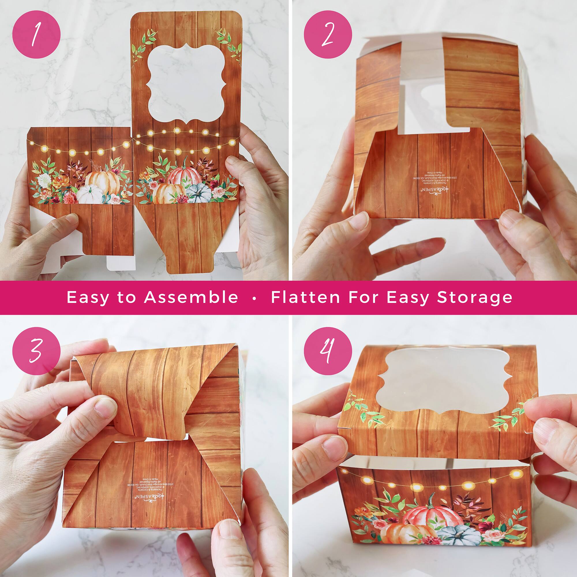 Kate Aspen Fall Cookie Boxes with Window & Seal Stickers, 30ct.