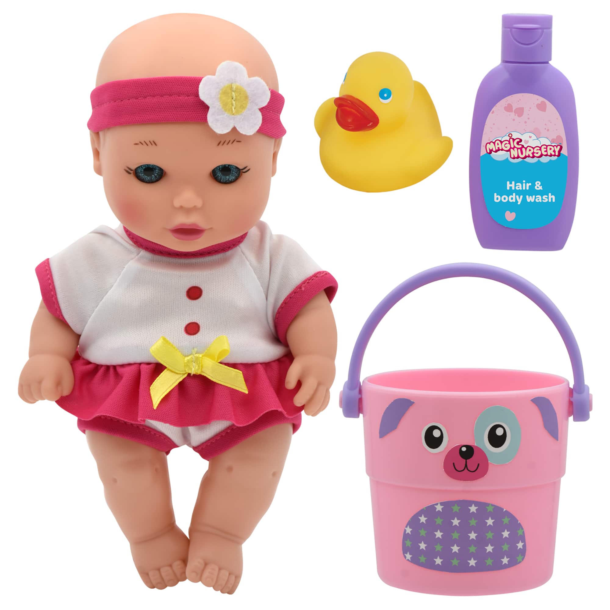 New Adventures Magic Nursery™ Love Buckets Bath Safe Baby Doll