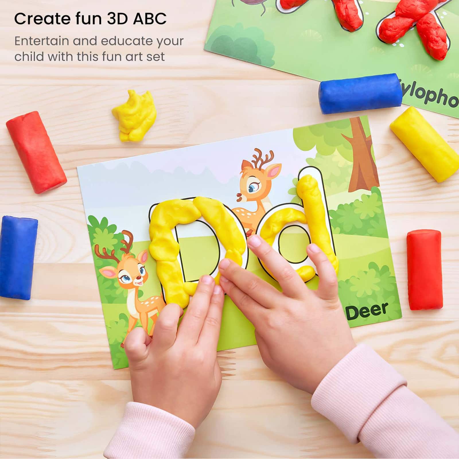 Arteza&#xAE; Kids Alphabet Learn By Dough Kit, 43 pcs
