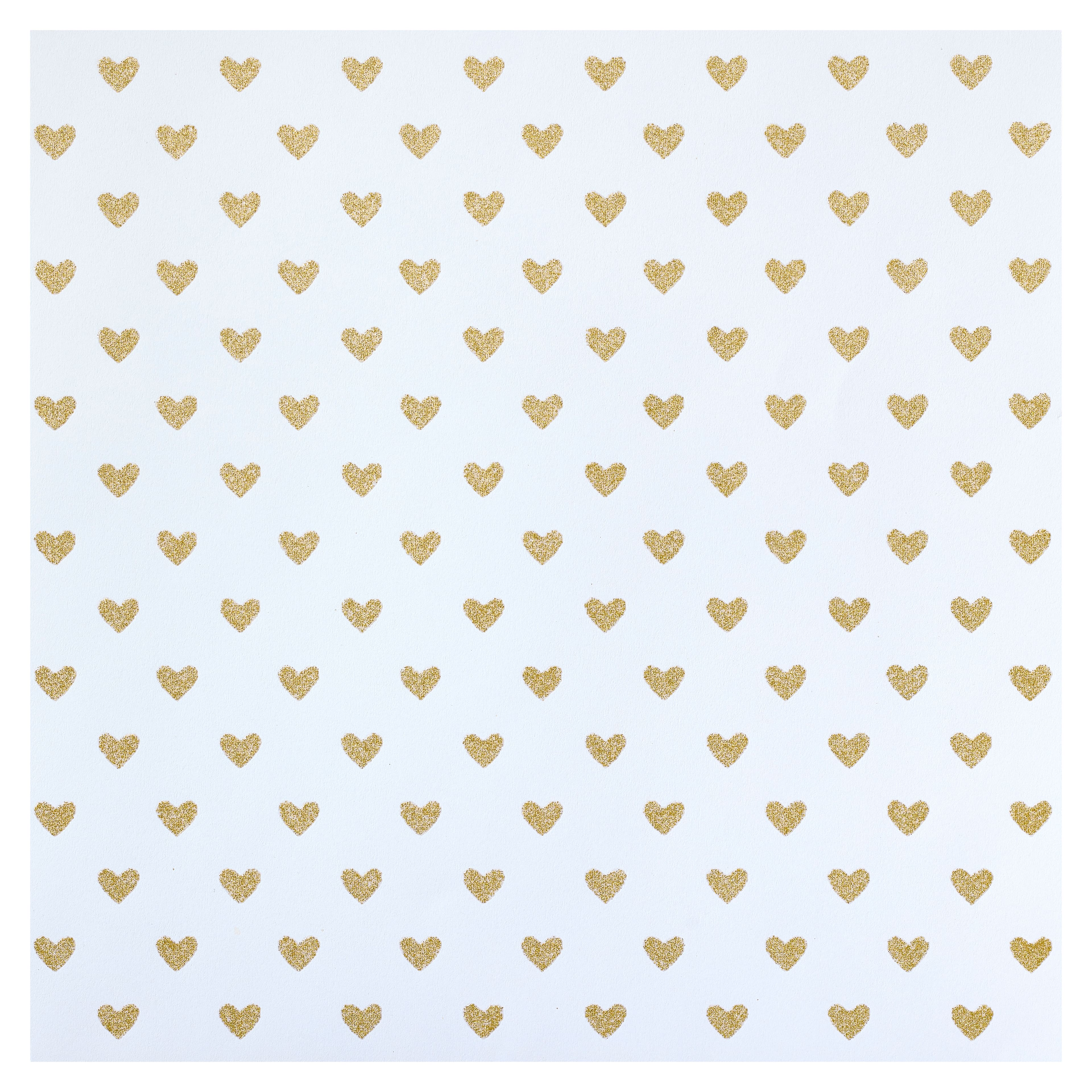 Glitter Heart Cardstock Paper by Recollections™, 12
