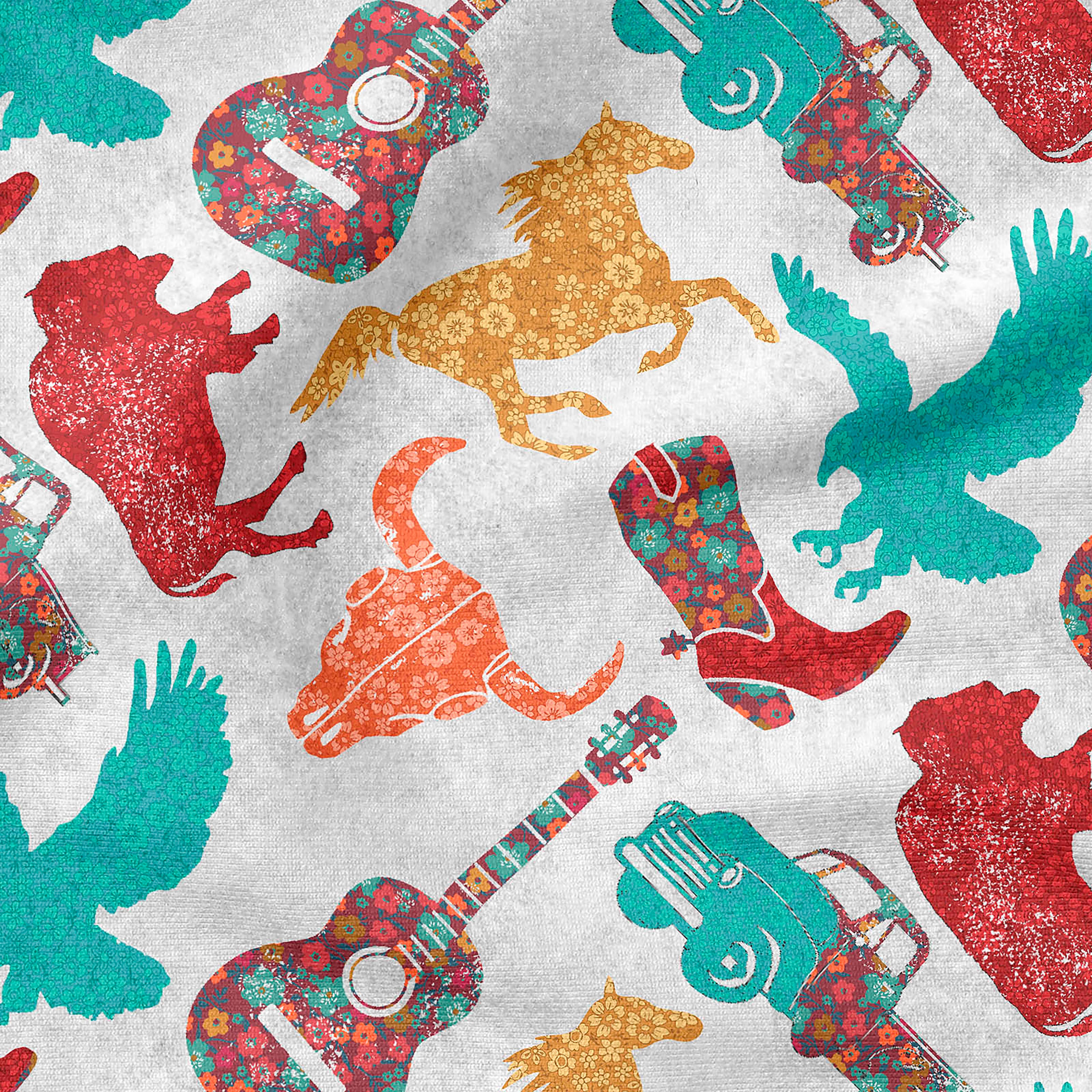 Fabric Editions White Southwest Sunset Cotton Fabric