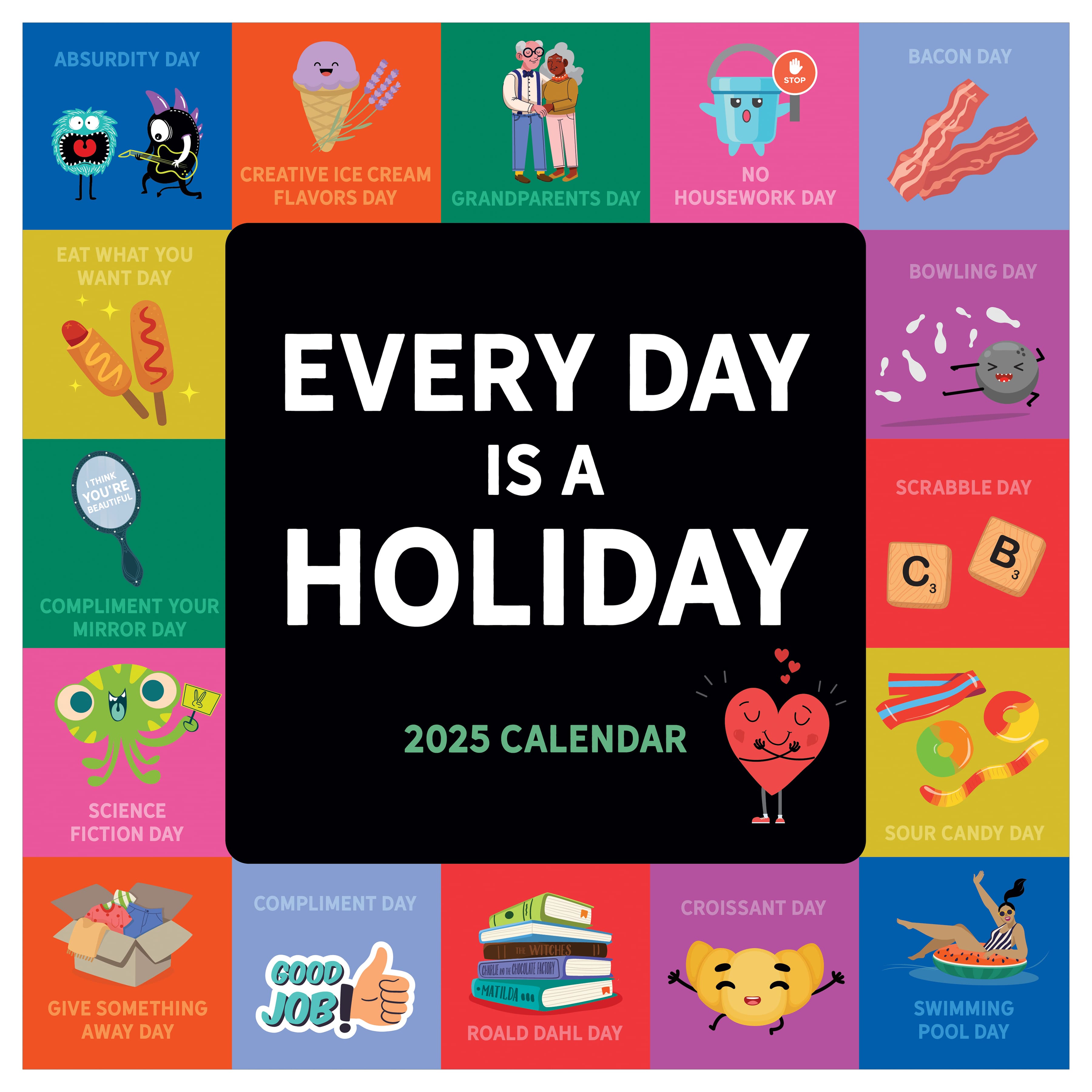 TF Publishing 2025 Every Day&#x27;s a Holiday Wall Calendar