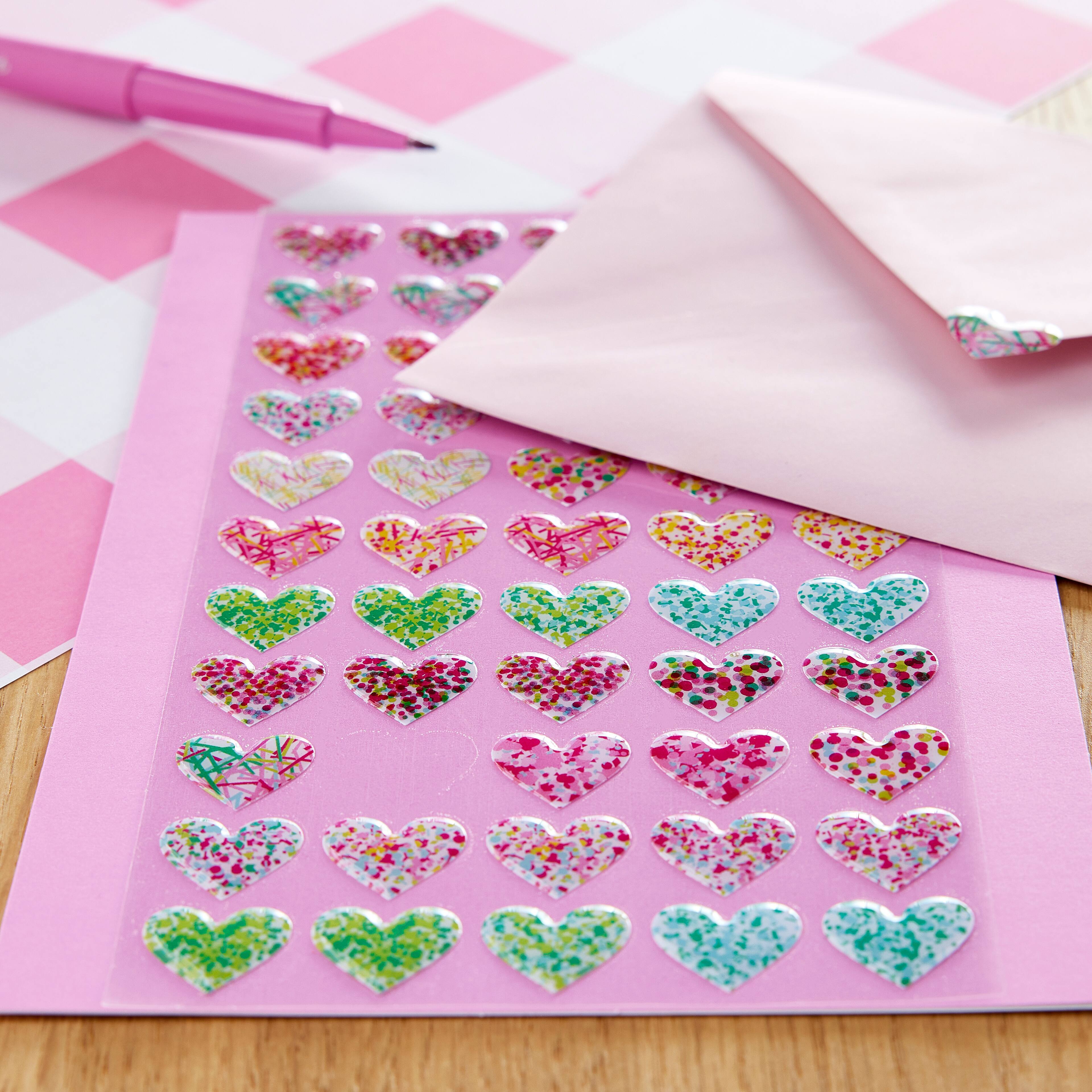 12 Packs: 55 ct. (660 total) Confetti Heart Stickers by Recollections&#x2122;