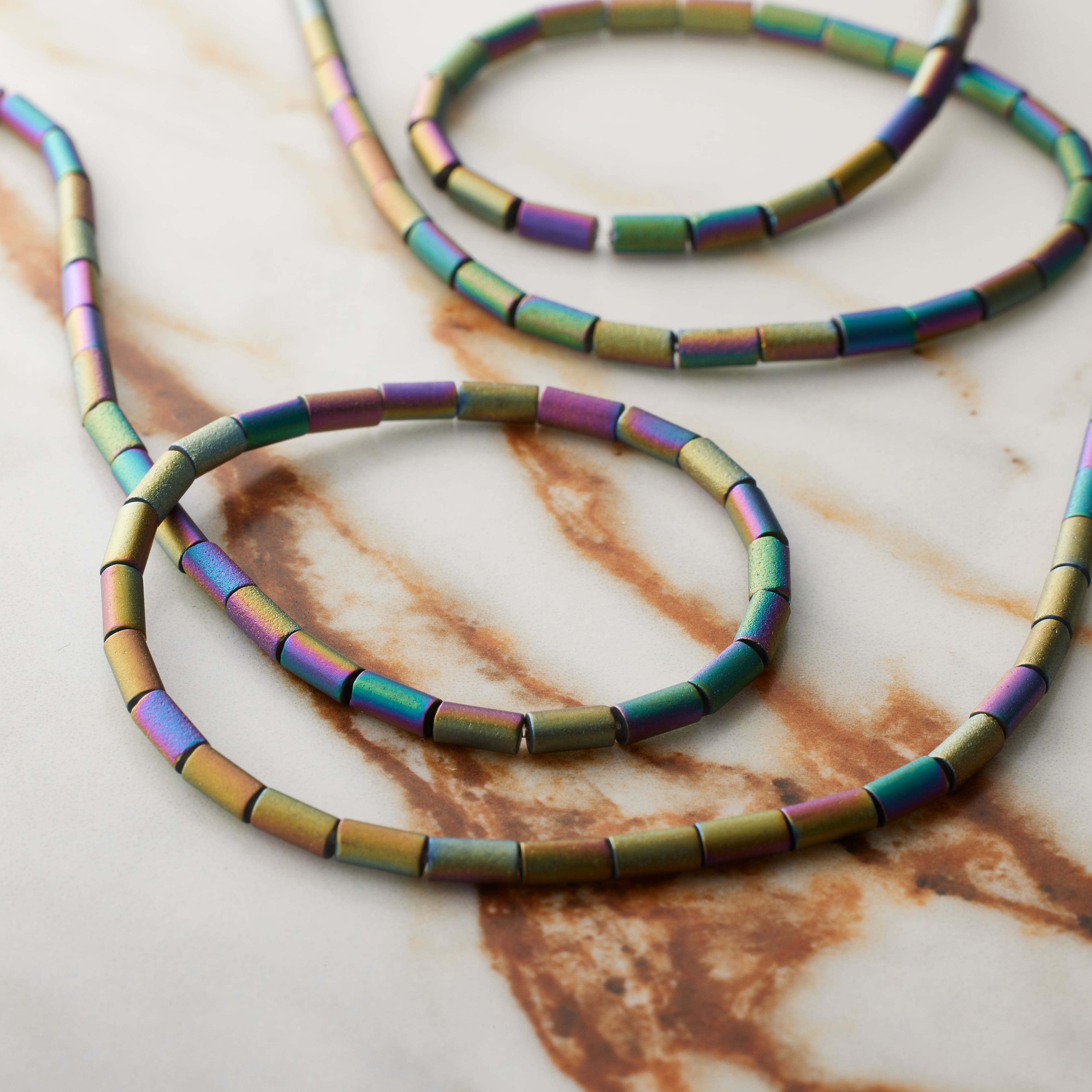 12 Pack: Glass Tube Beads, 4mm by Bead Landing™