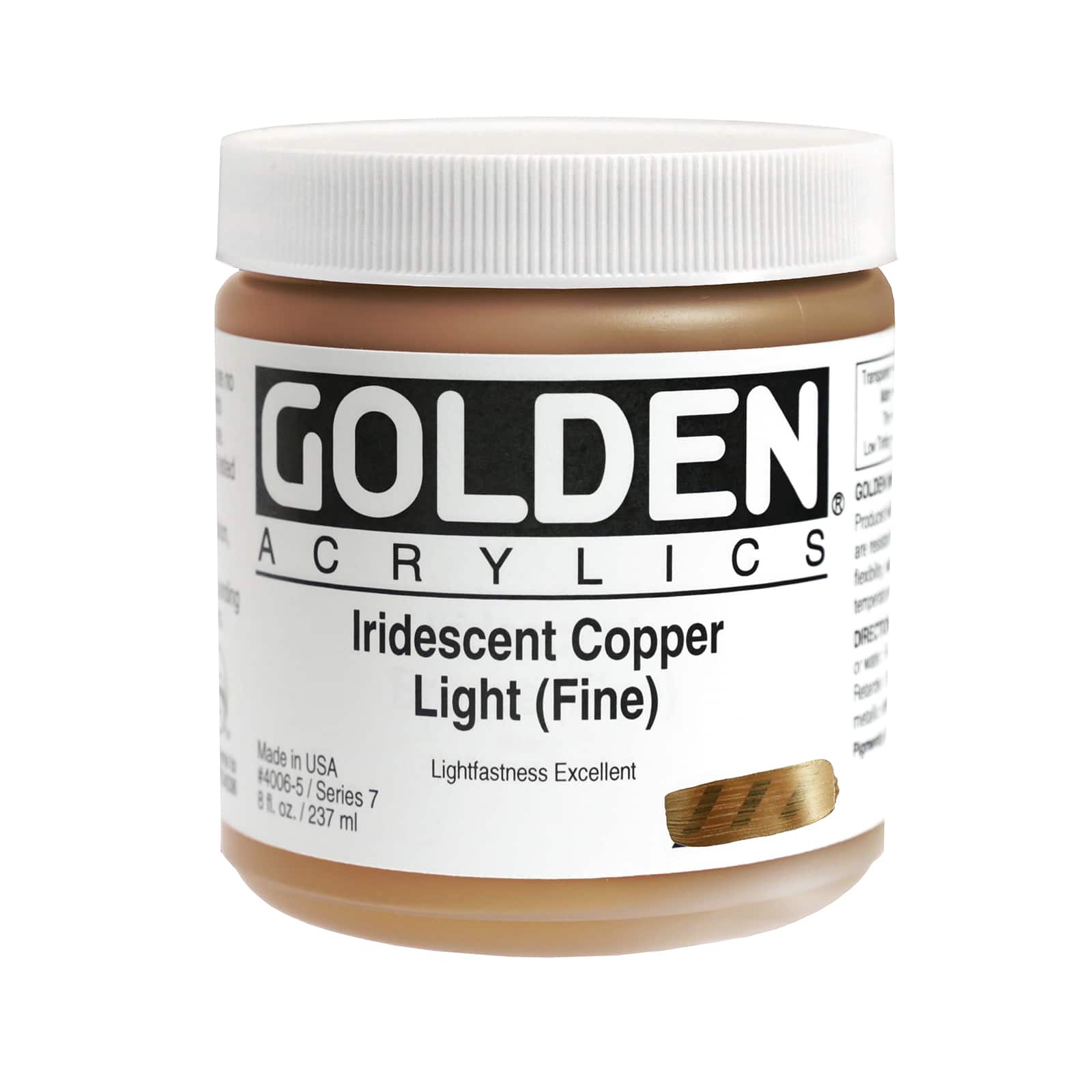 Golden Heavy Body Iridescent Acrylics 8 oz Paint in Iridescent Copper Light (Fine)