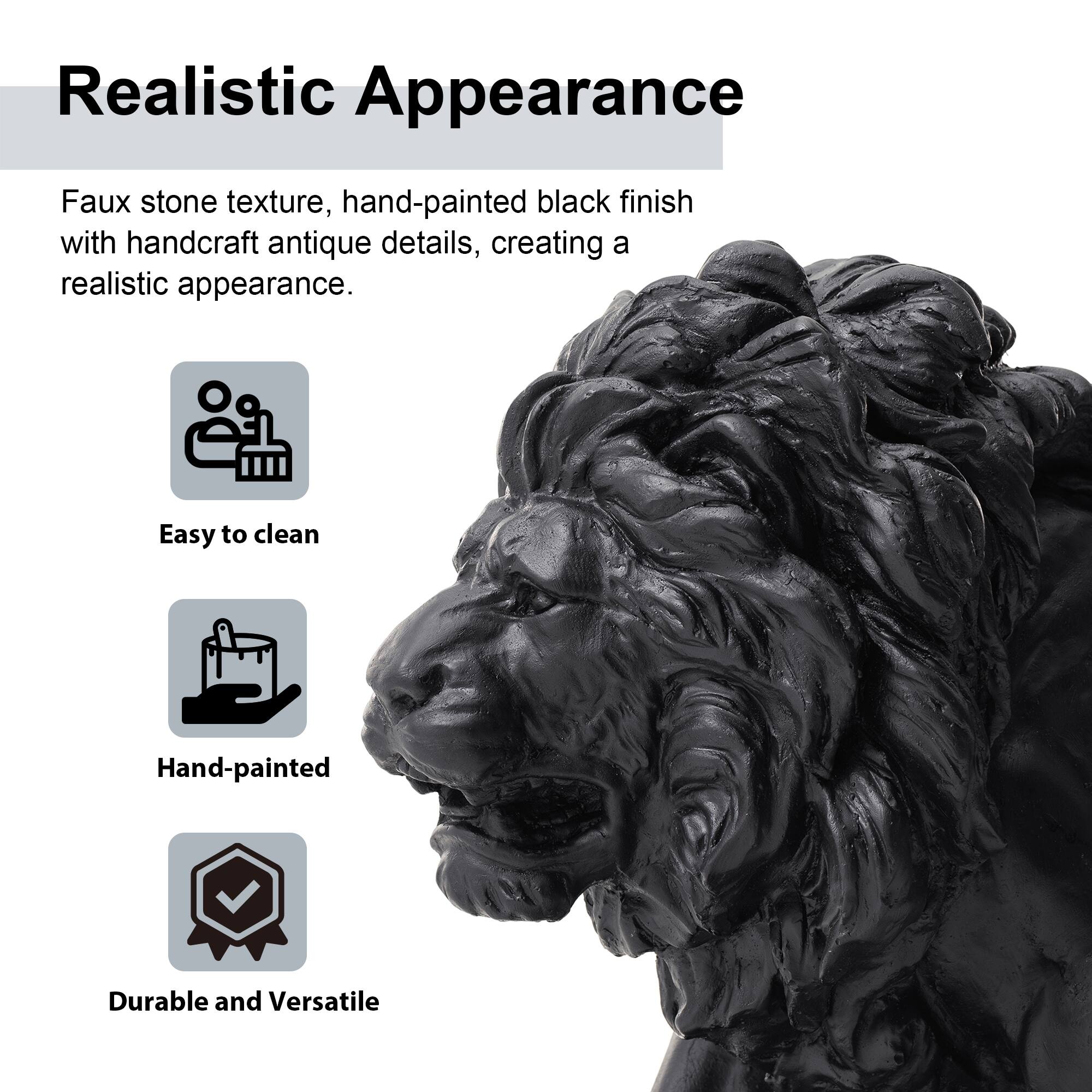 Glitzhome&#xAE; 24.5&#x22; Walking Lion Garden Statue