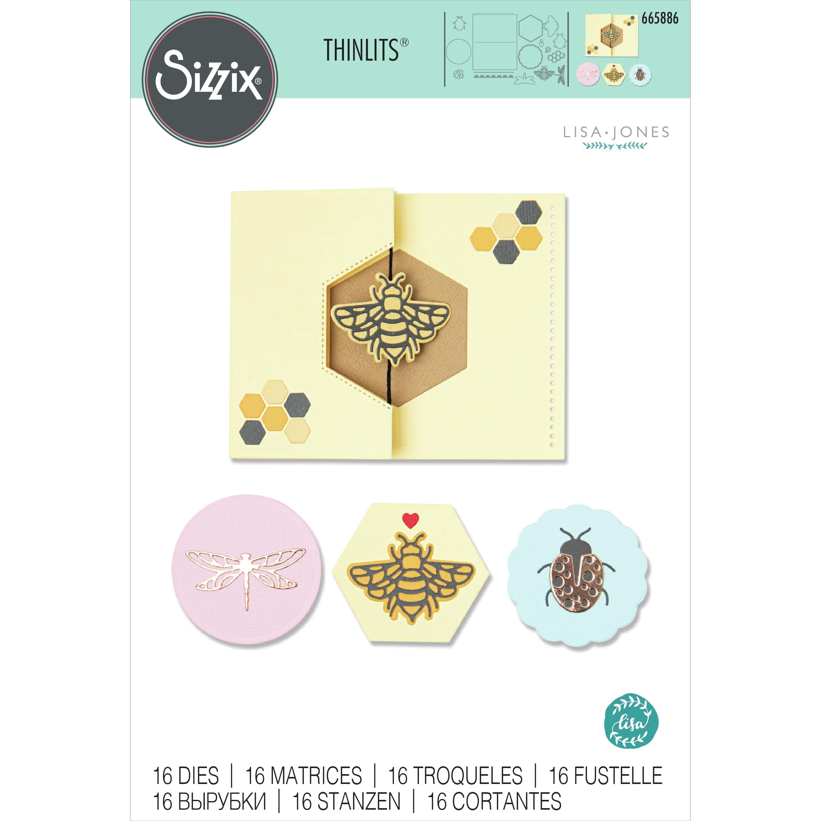 Sizzix&#xAE; Thinlits&#xAE; Summer Spinner Card Dies by Lisa Jones