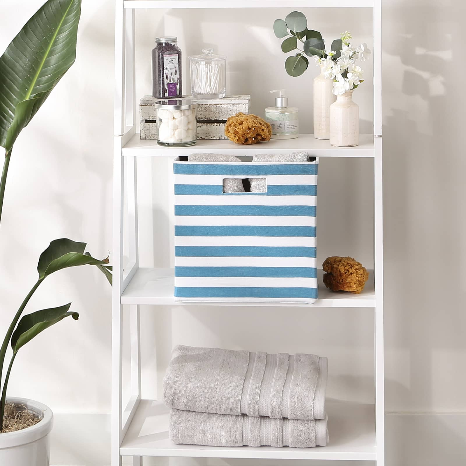 DII&#xAE; Striped Square Storage Cube