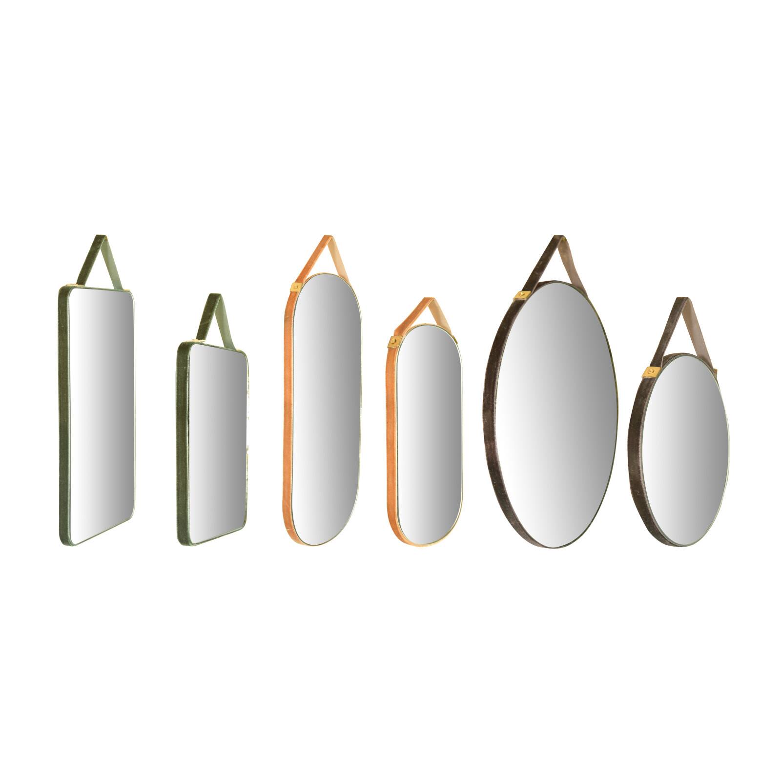 Hello Honey® Velvet Edged Wall Mirrors with Hangers Set, 6ct.