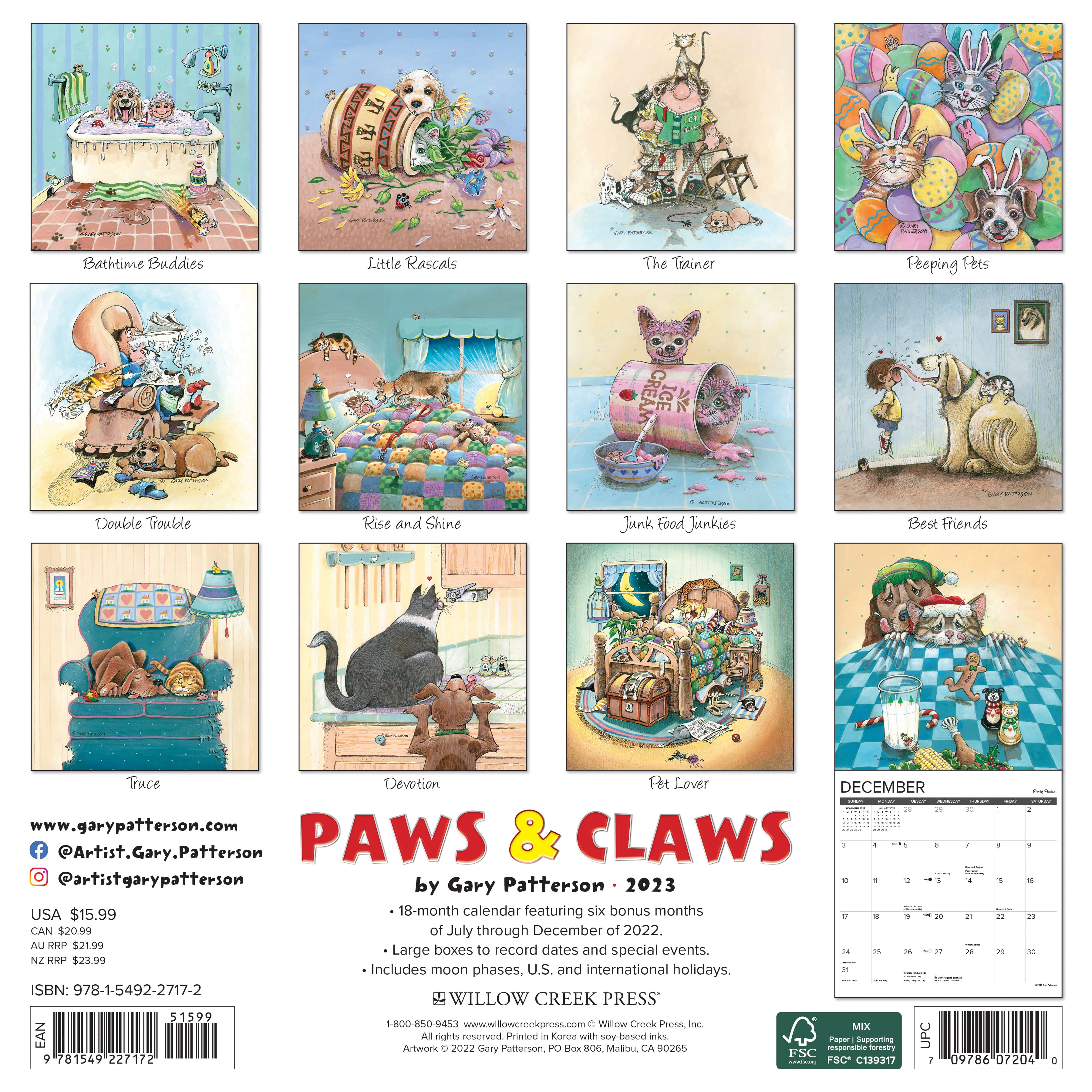 2023-gary-patterson-s-paws-claws-wall-calendar-michaels