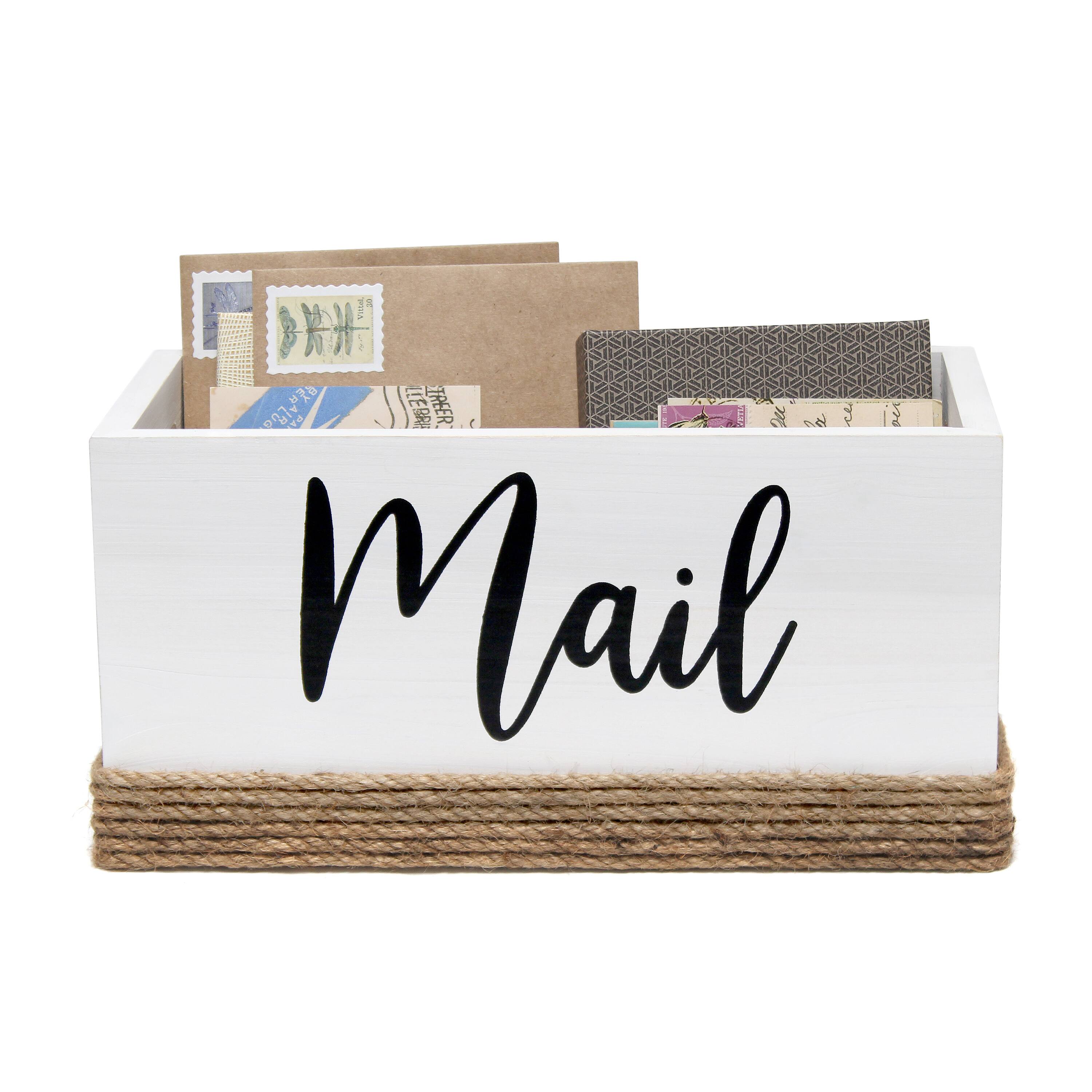 Elegant Designs Mail Script Mail Holder with Handles