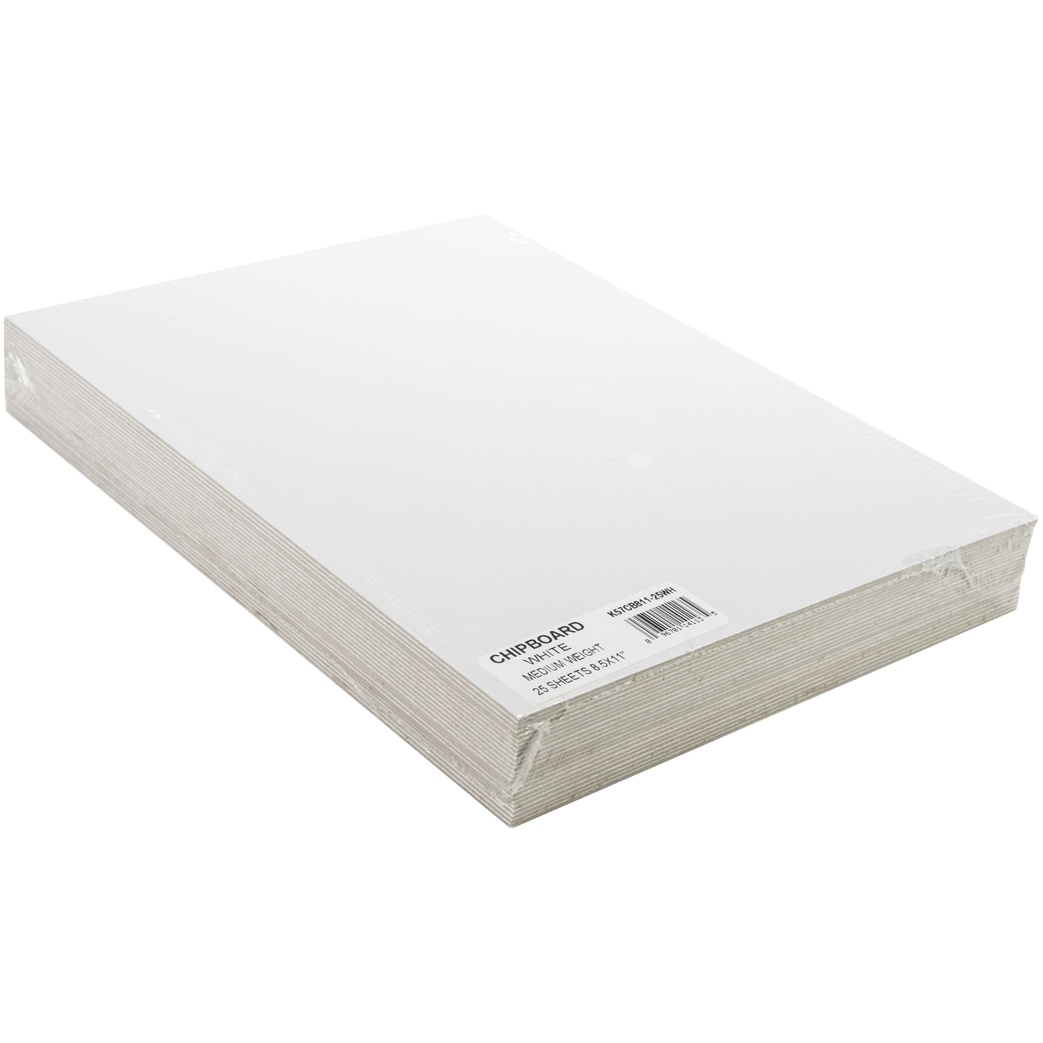 Medium Weight Chipboard Sheets 12 x12 Inch White 25 Per Pack PKG Sheet White NEW 