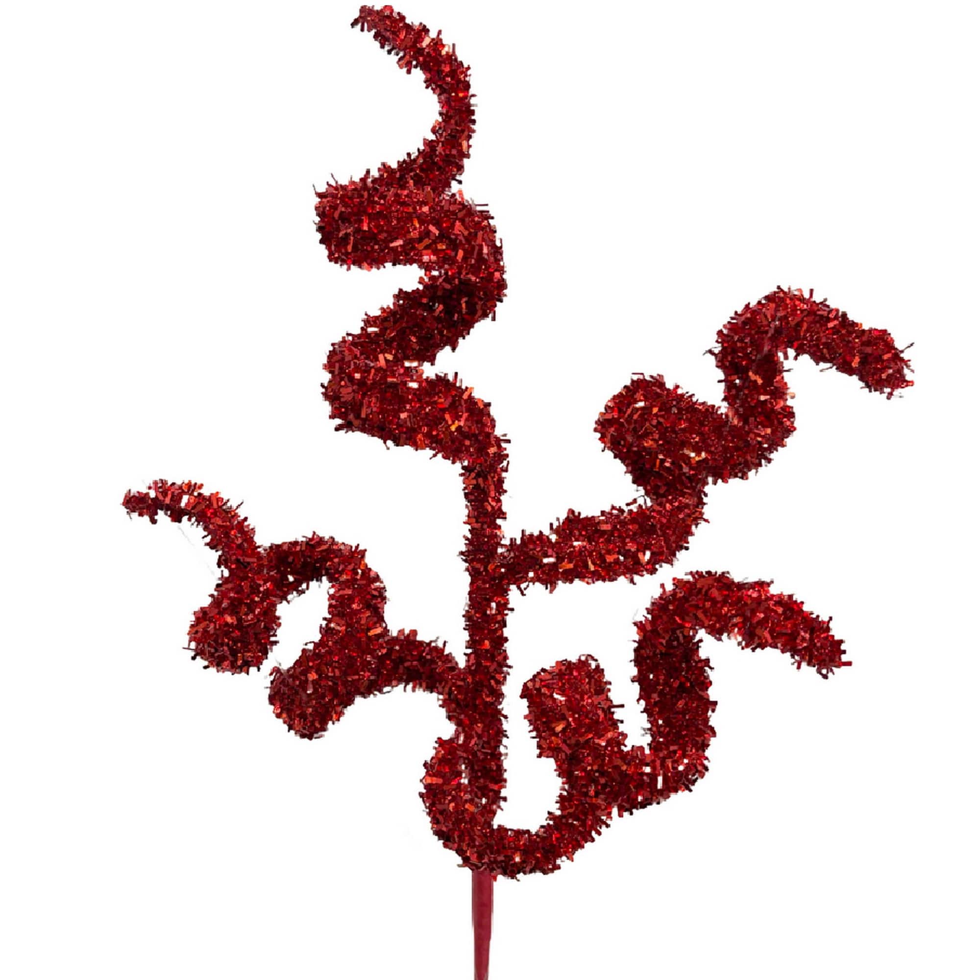 11&#x22; Red Glitter Tinsel Coil Pick by Ashland&#xAE;