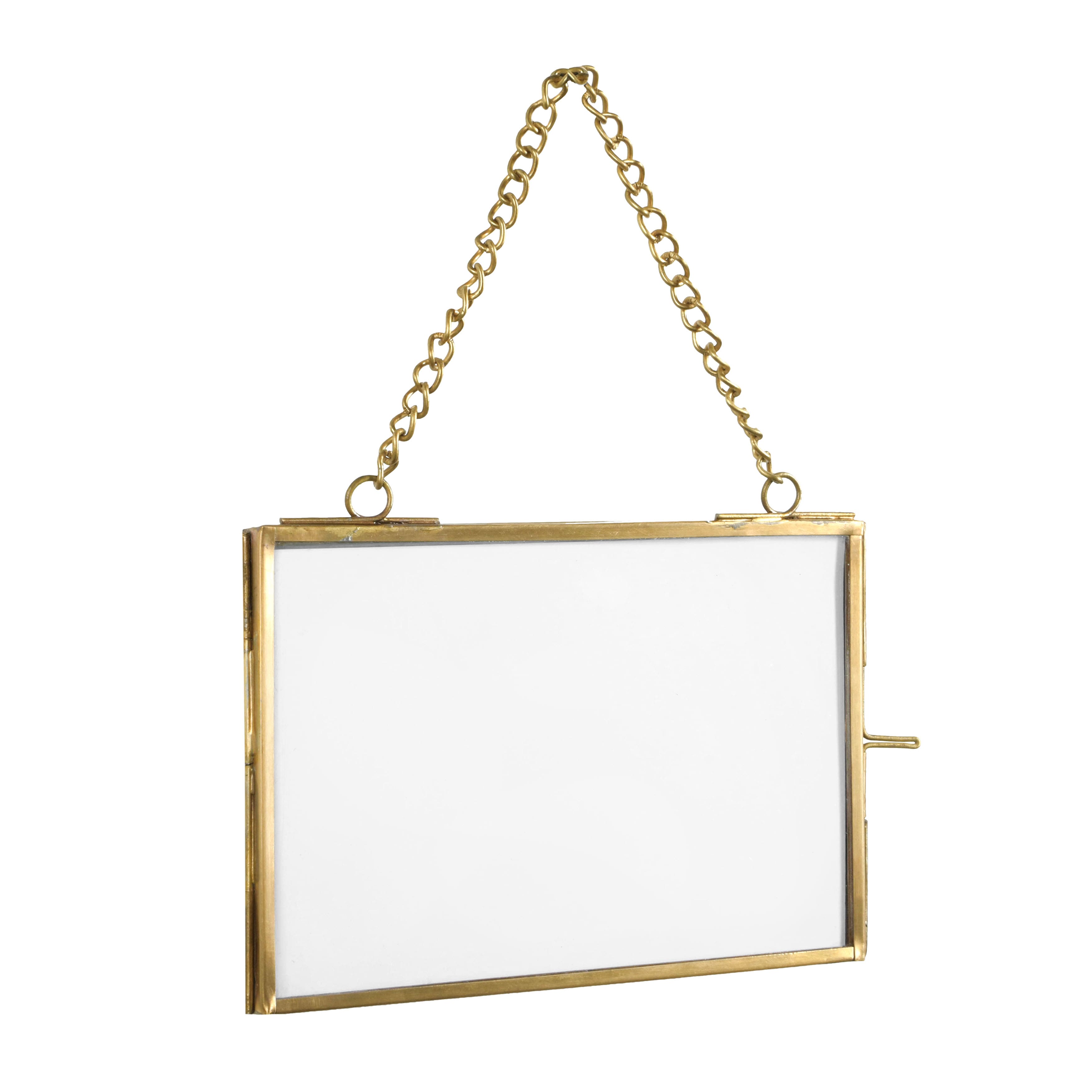 3 Pack Gold Brass Hanging Photo Frame