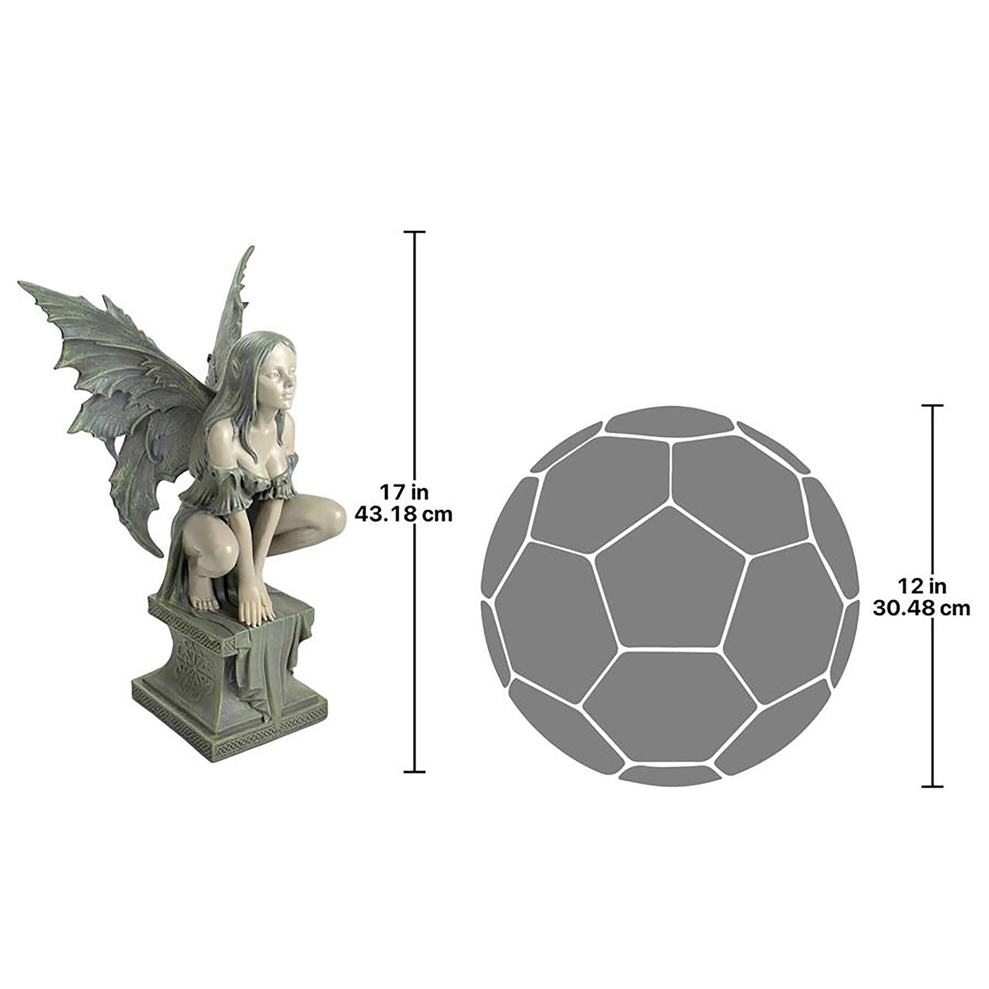 Design Toscano&#xAE; 17&#x22; Large Celtic Fairy&#x27;s Perilous Perch Garden Statue