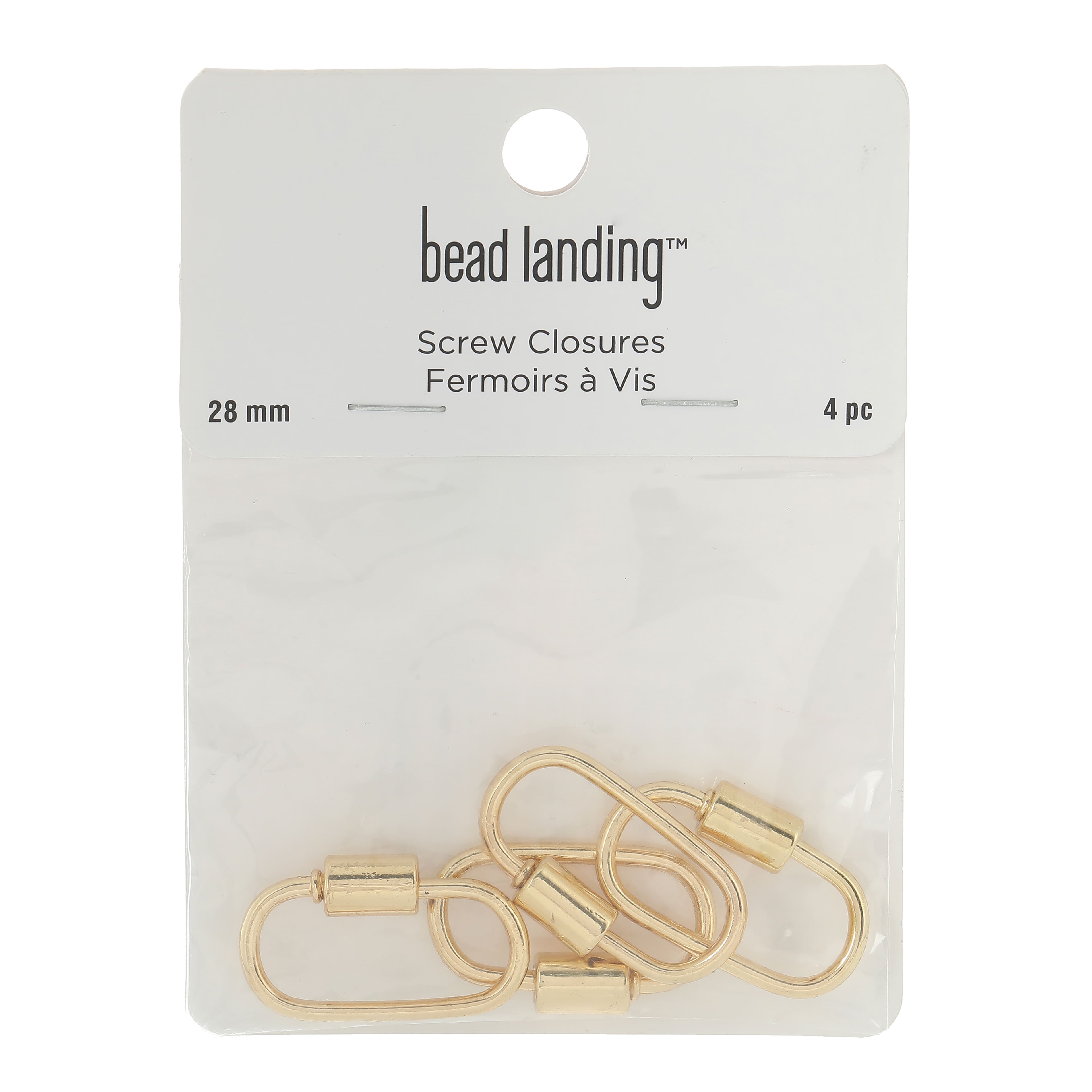 12 Packs: 4 ct. (48 total) 28mm Carabiner Screw Closures by Bead Landing™
