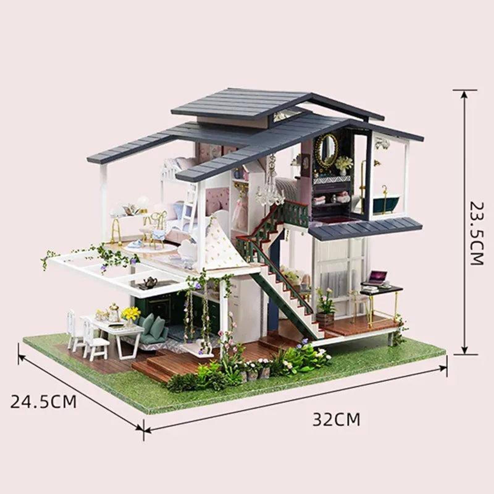 Wizardi Miniature Roombox: Villa Monet's Garden Dollhouse Kit