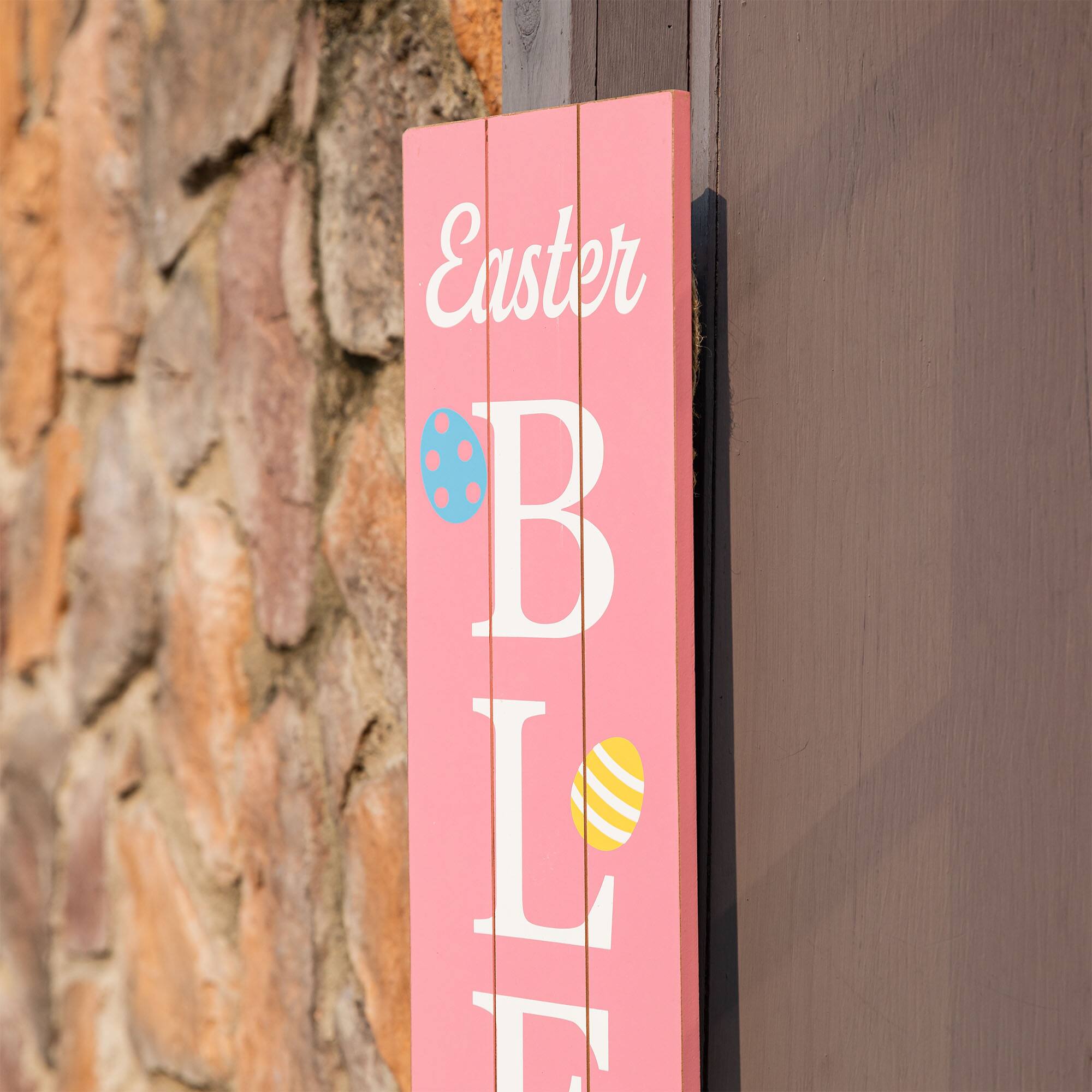 Glitzhome® 60'' Easter Blessings Wooden Porch Sign