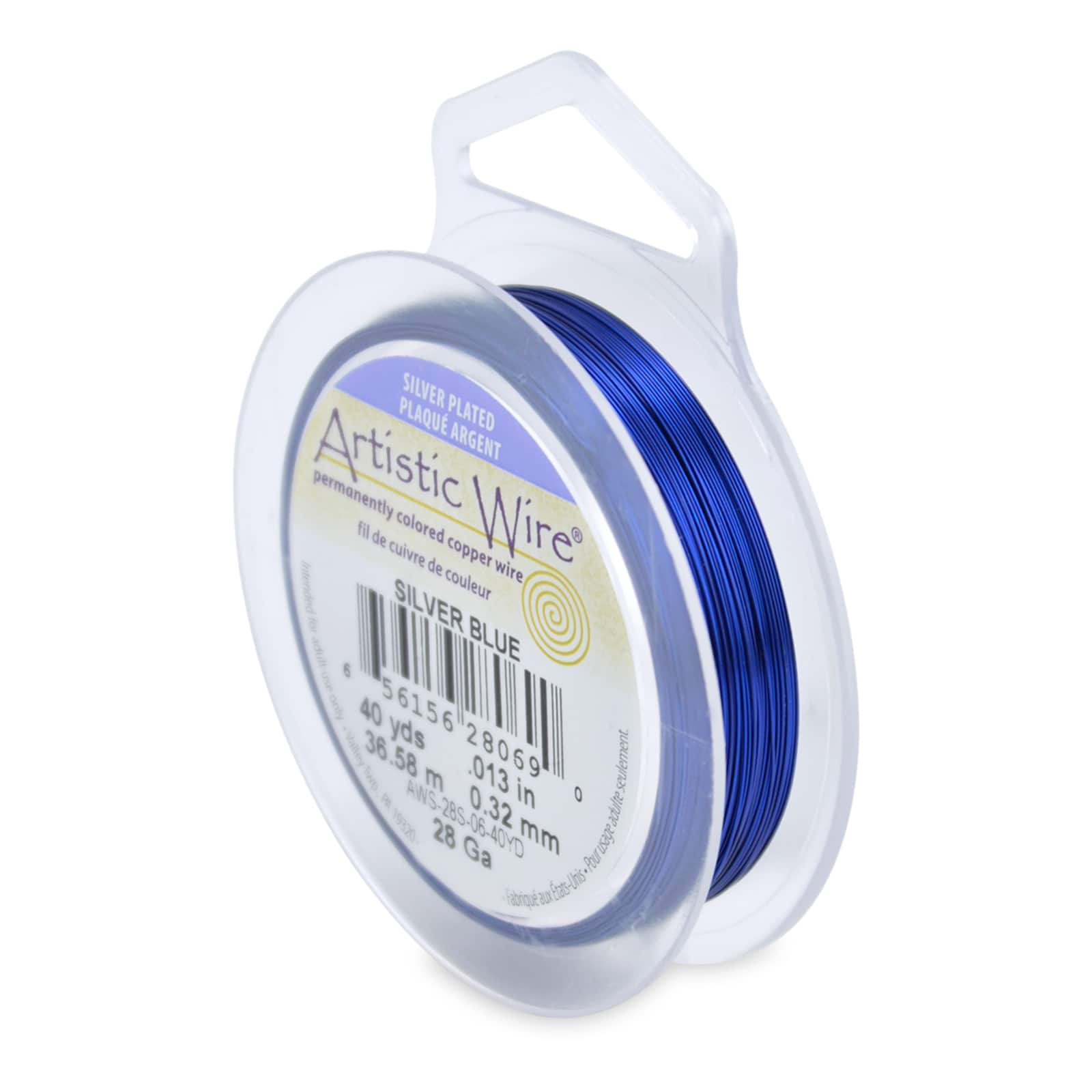 Artistic Wire® 28 Gauge Silver Plated Tarnish Resistant Colored Copper Craft Wire, 40yd.