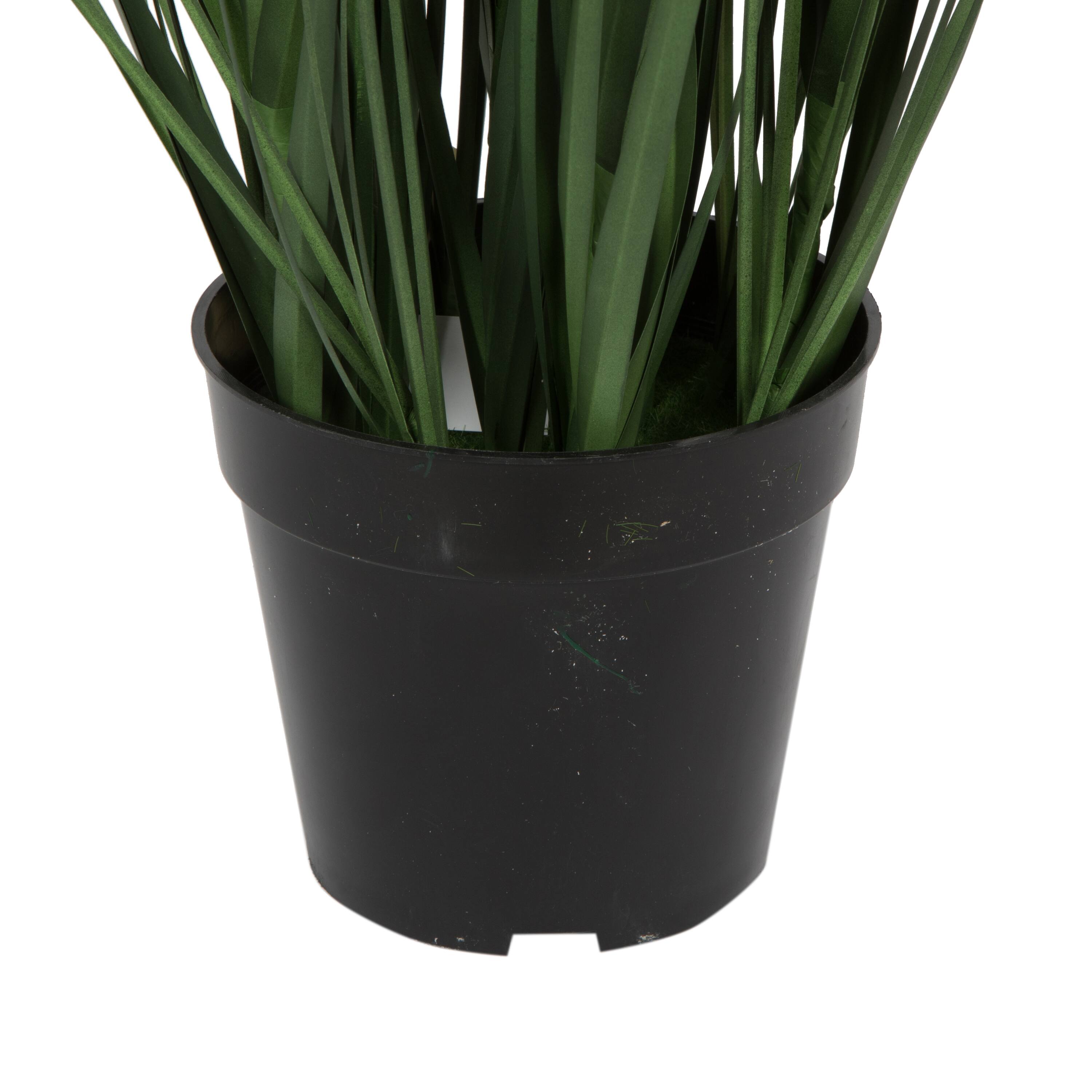 4ft. Potted Artificial Green Brushed Grass