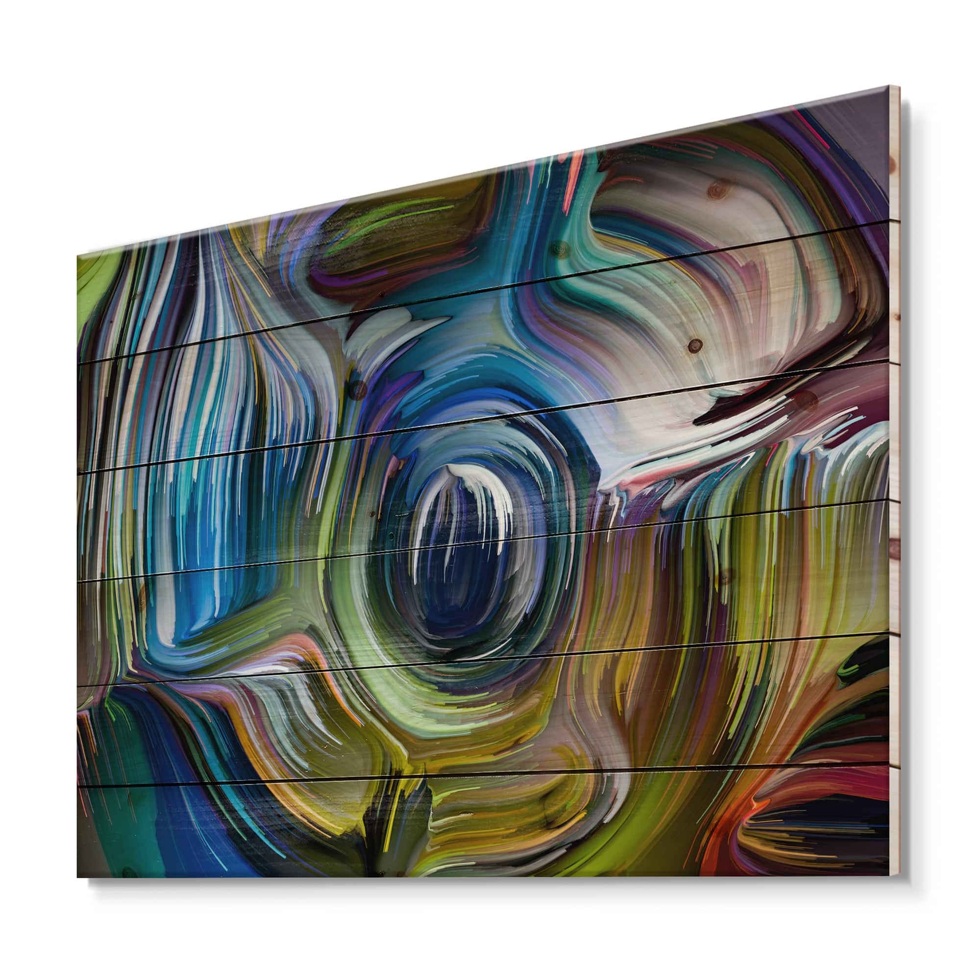 Designart - Colour Fusion - Modern Print on Natural Pine Wood in Blue | 40" x 30" | Michaels®