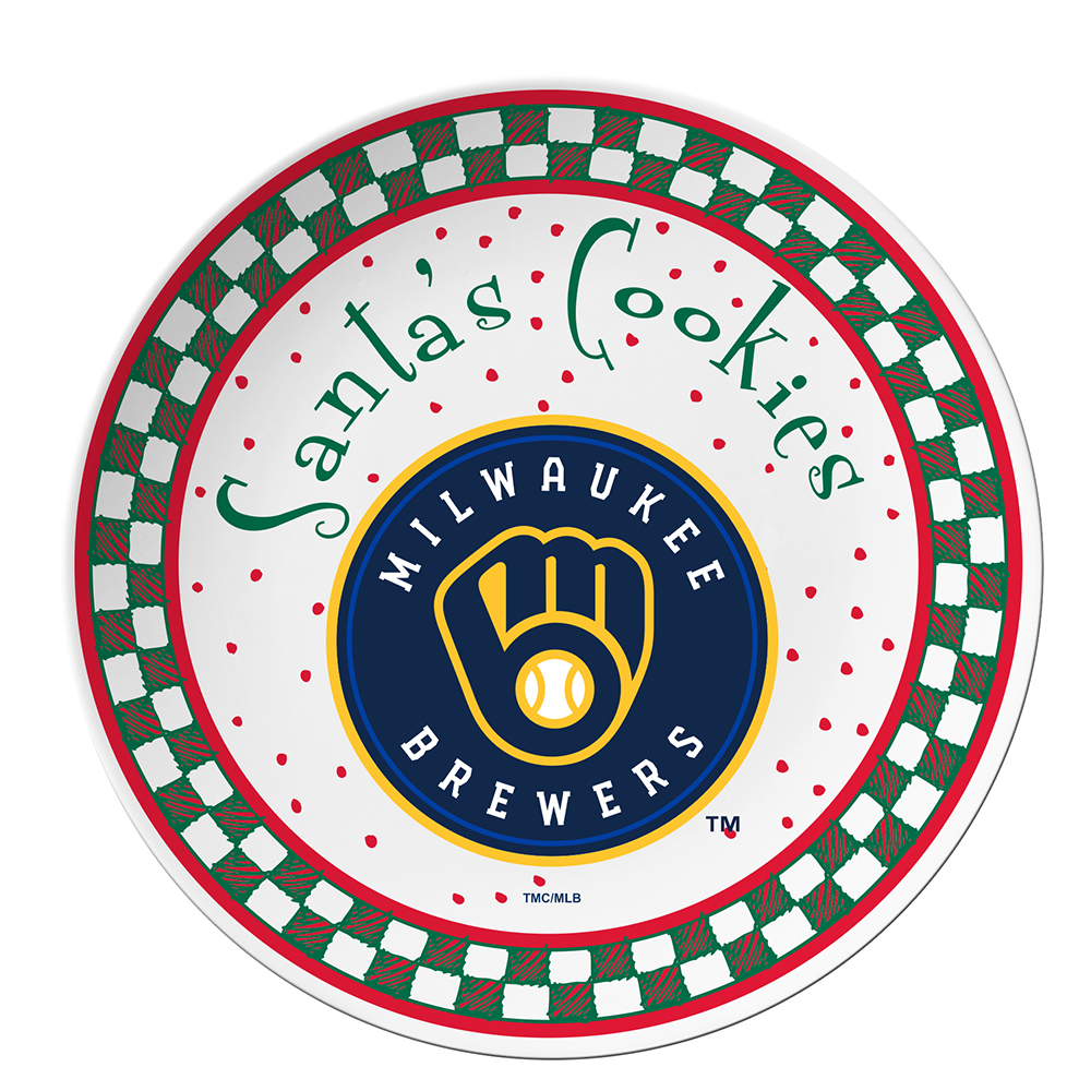 The Memory Company MLB 10" Ceramic Santa Cookie Plate