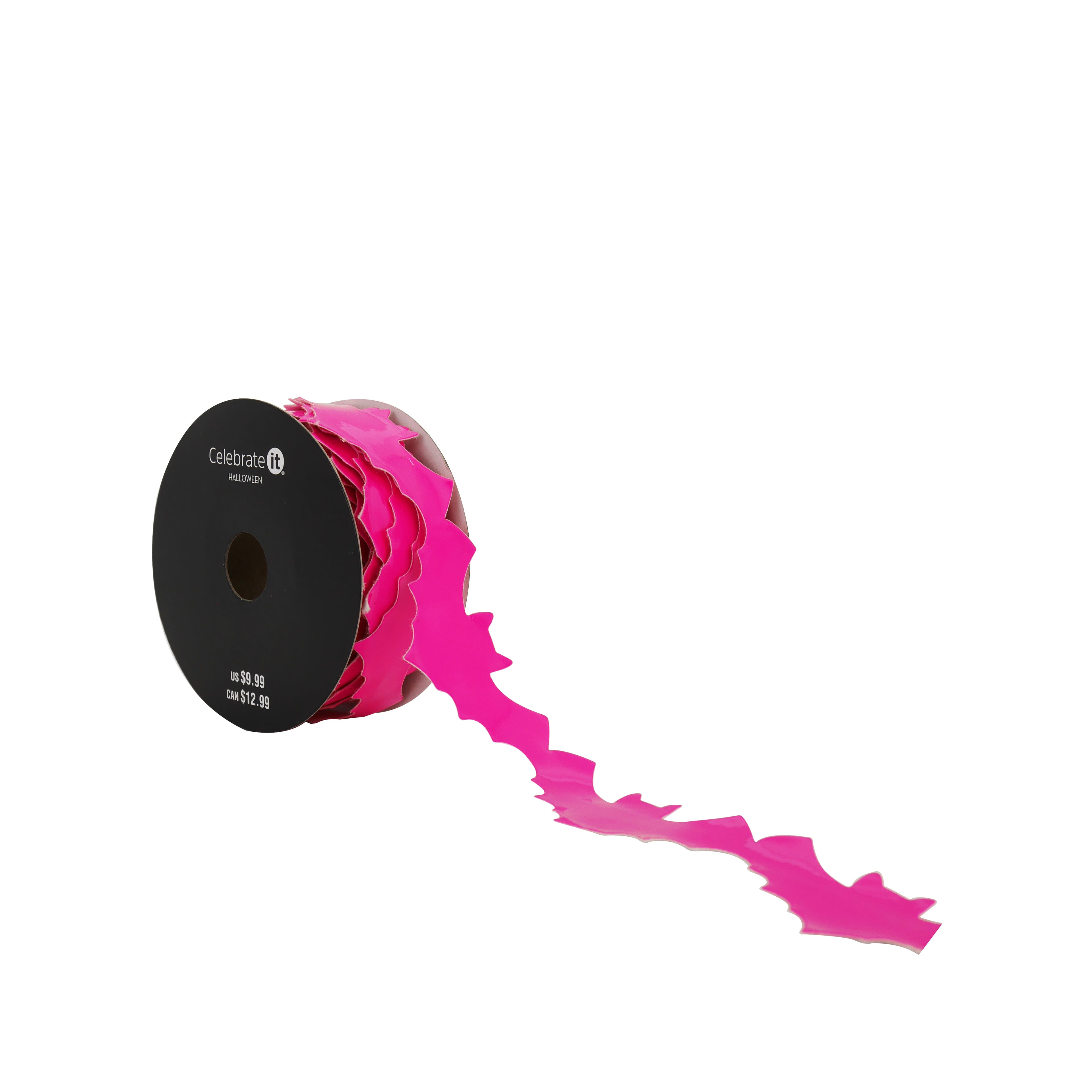 1.5" x 25ft. Hot Pink Bat Trim Ribbon by Celebrate It® Halloween