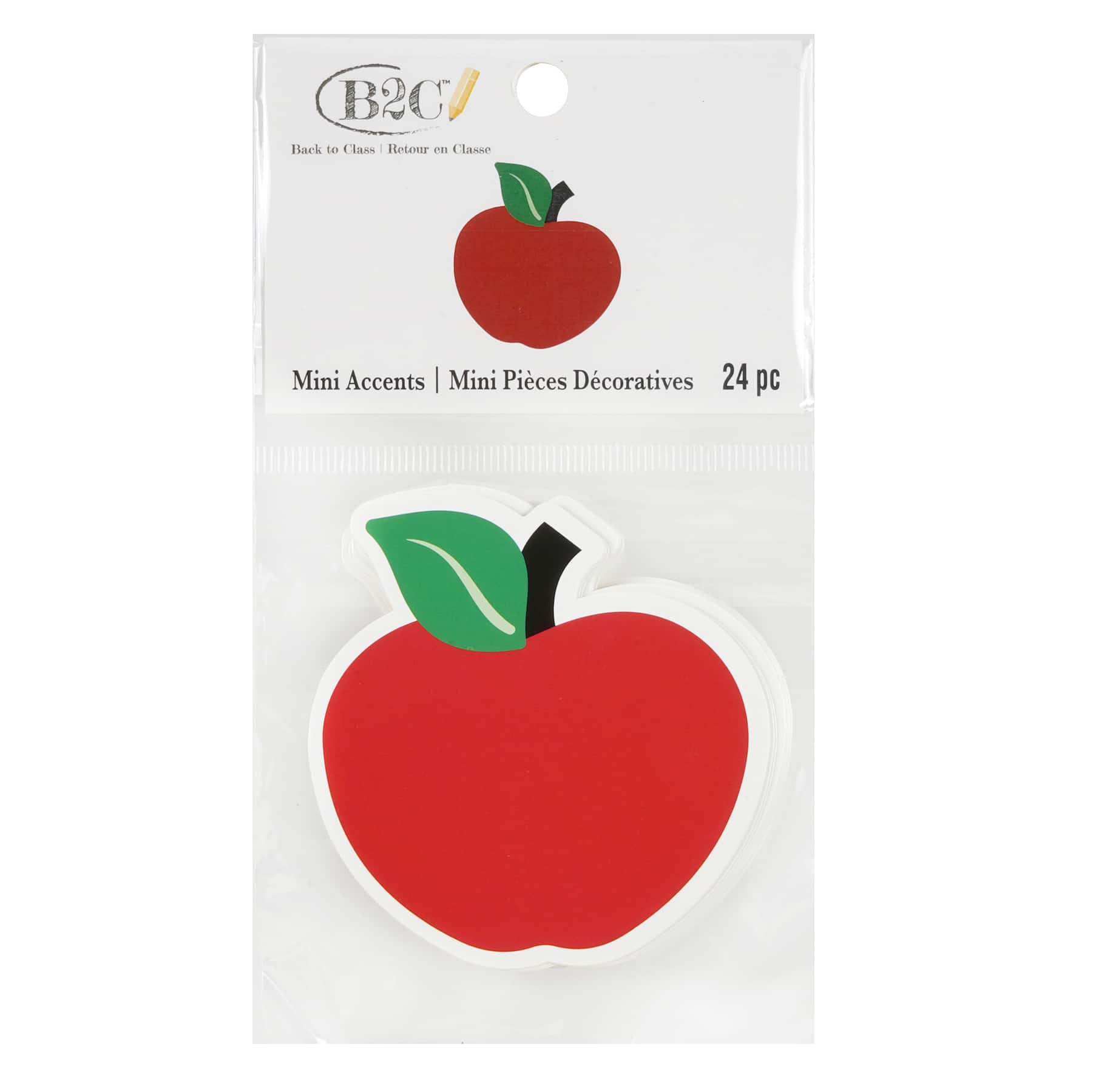 24 Packs: 24 ct. (576 total) Mini Die Cut Apple Accents by B2C™