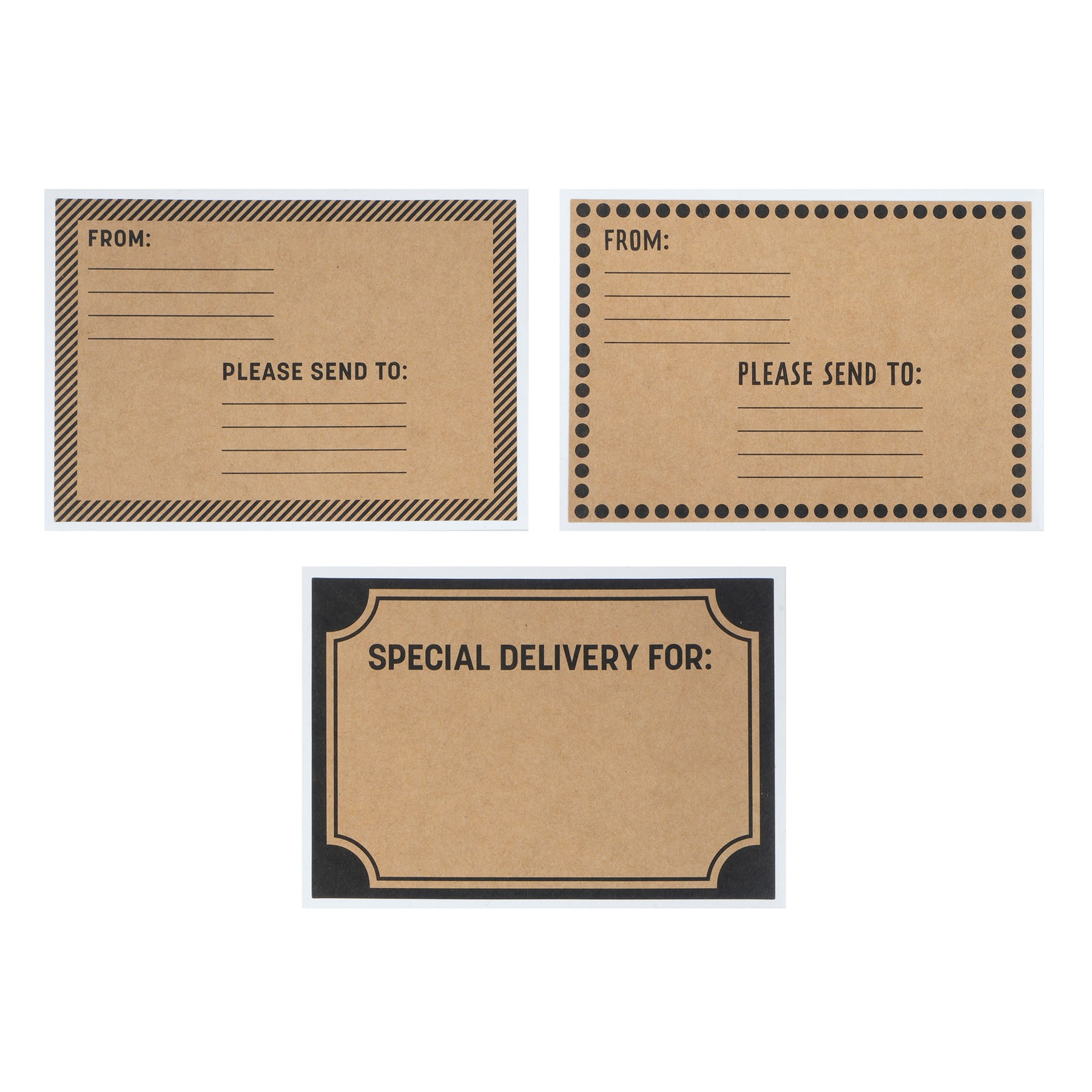 Black Kraft Address Labels by Celebrate It™