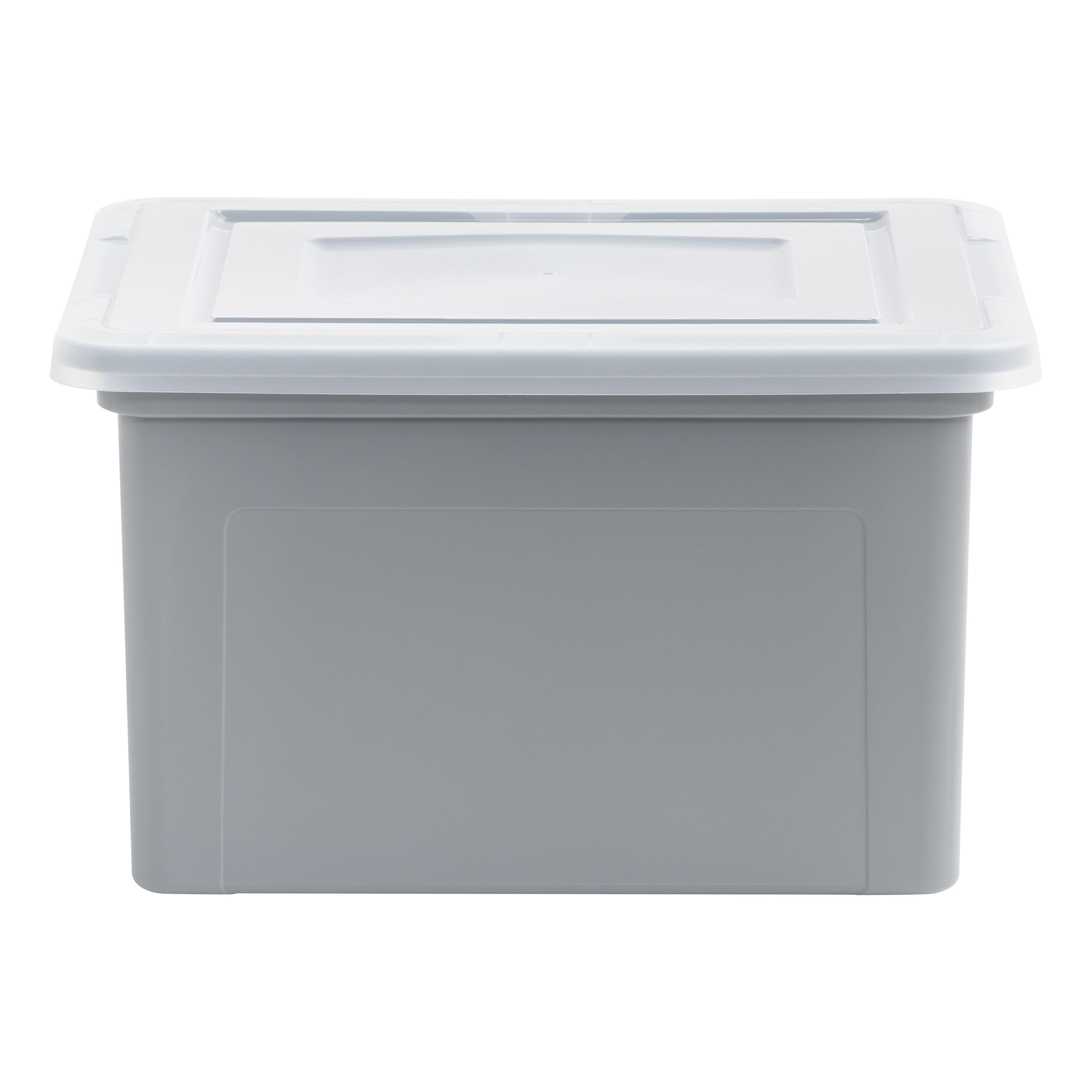 Lorell Letter/Legal Plastic File Box, Clear
