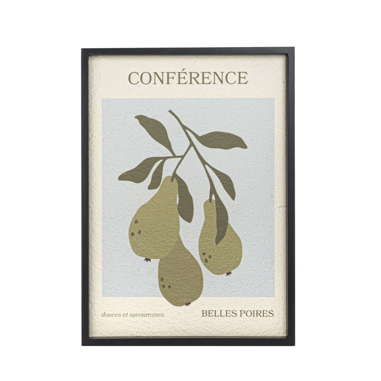 Hello Honey&#xAE; 27.5&#x22; Pear Design Framed Textured Paper Wall Decoration