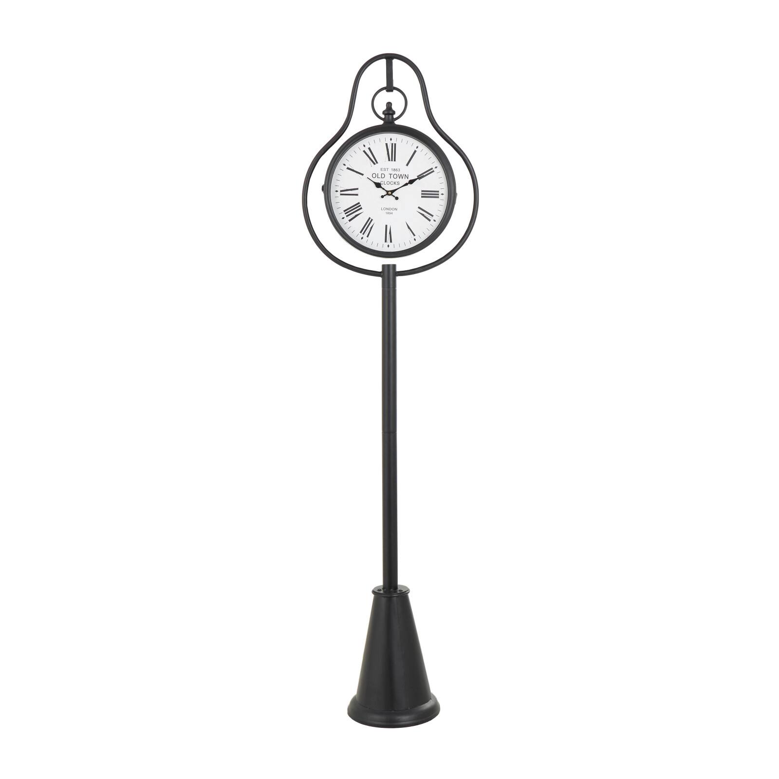6.75ft. Black Metal Clock