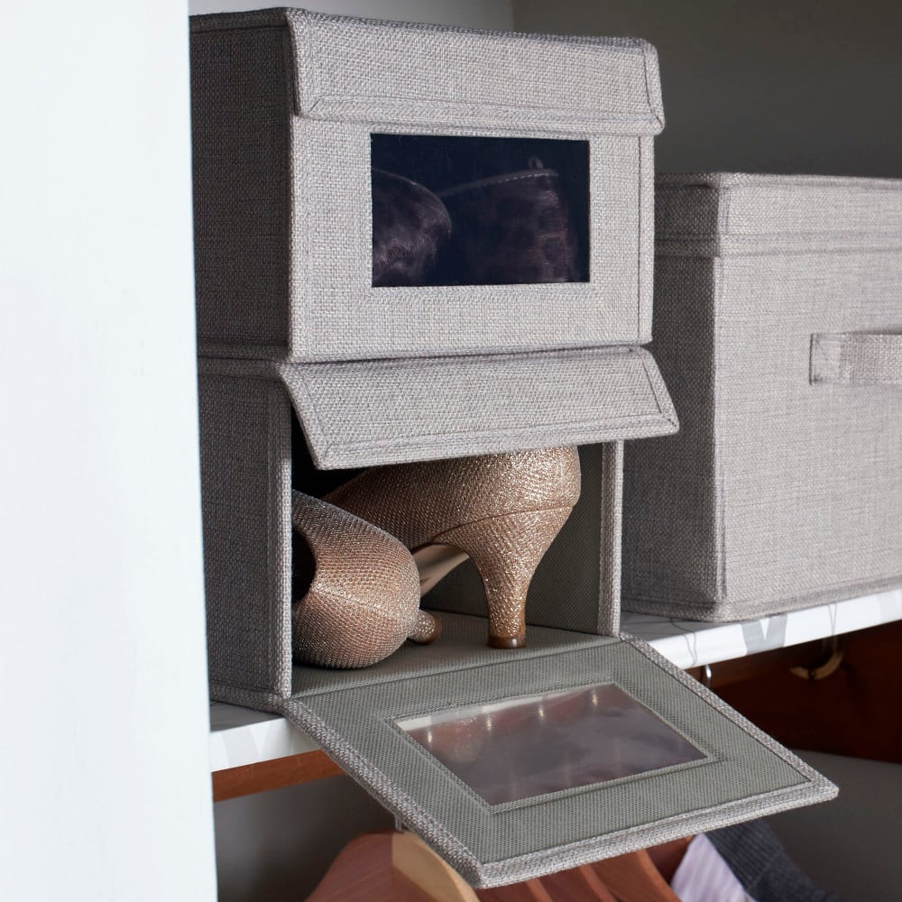 Household Essentials Drop Front Shoe Box, 2ct.