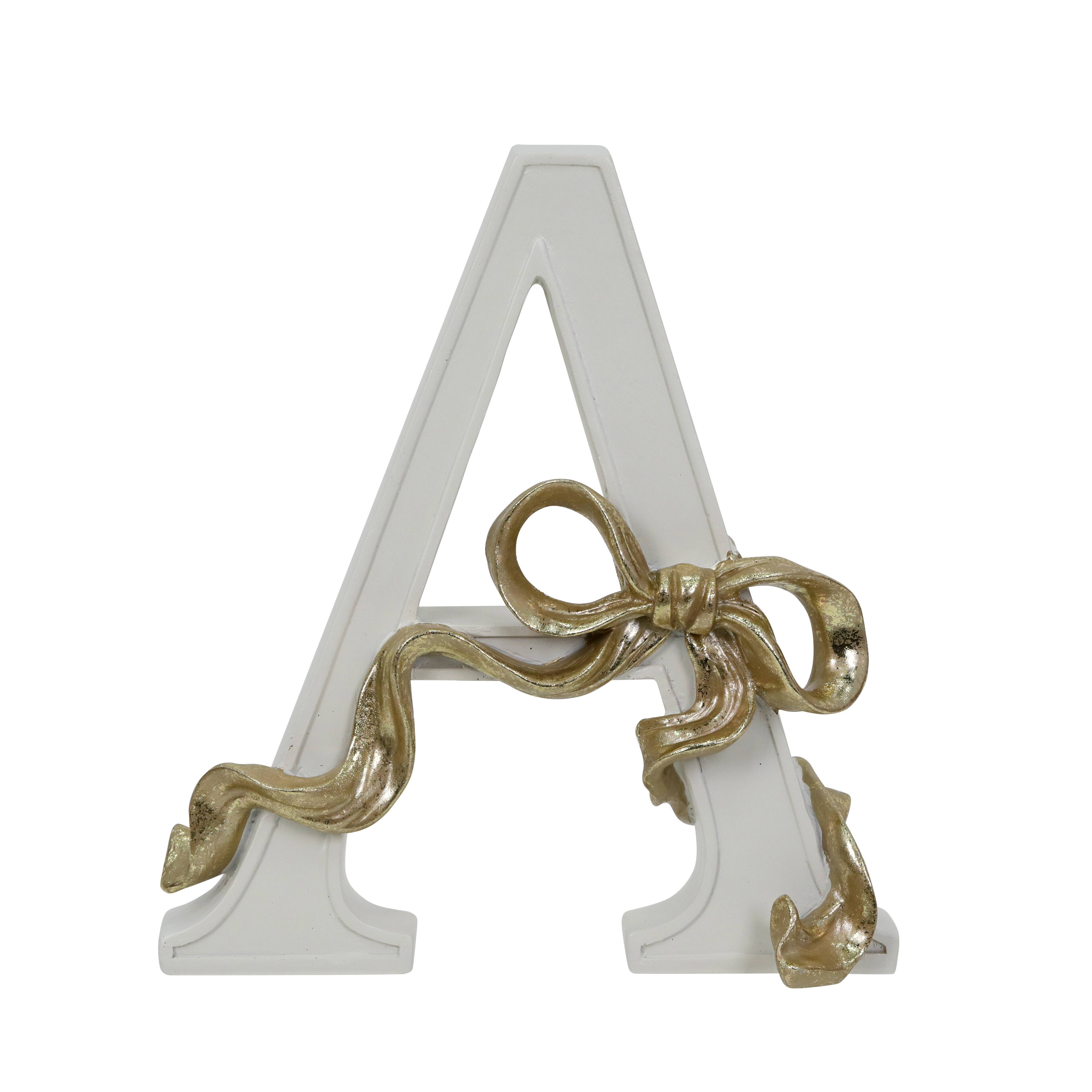 8.25" Gold Bow Monogram Letter by Ashland®