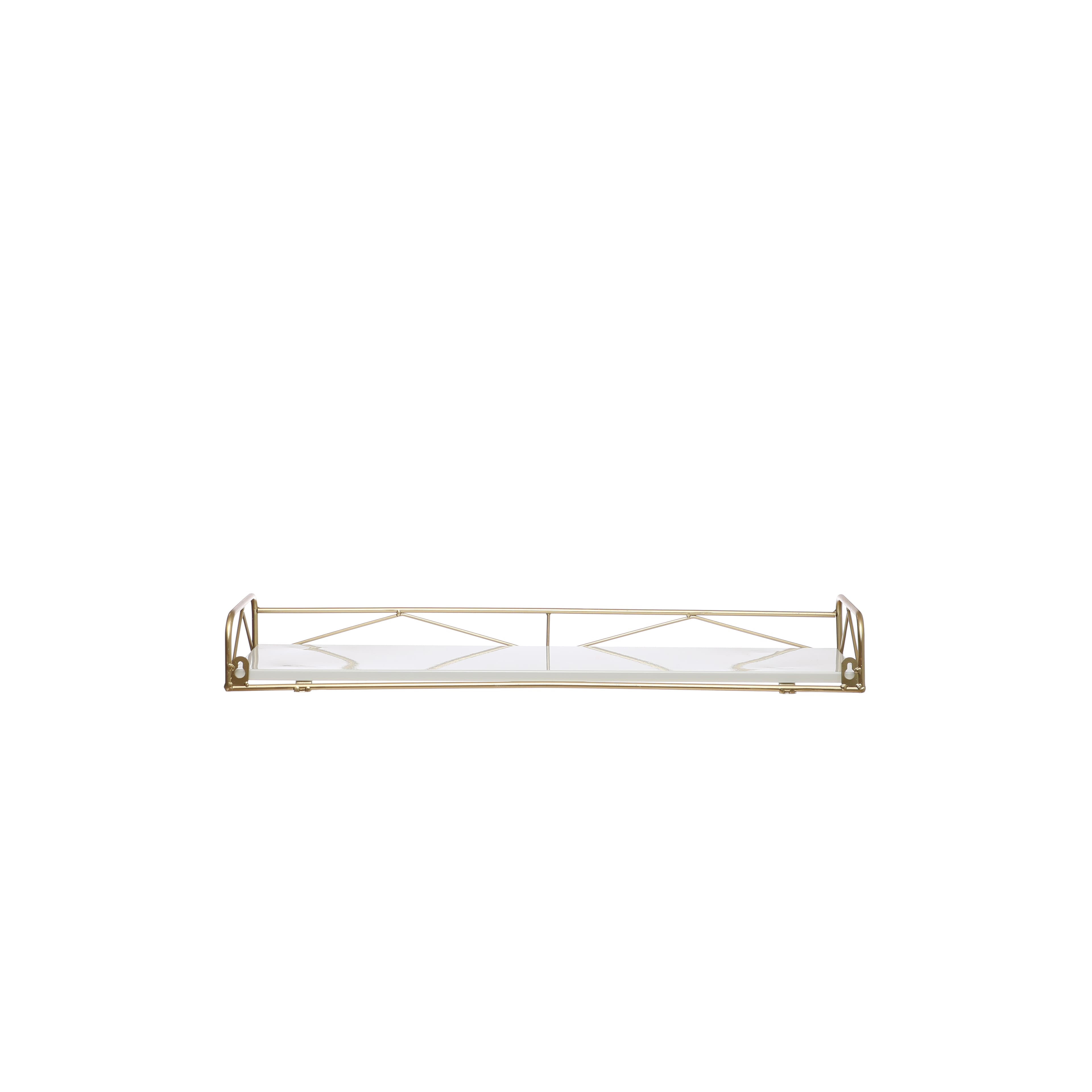 Small Gold &#x26; White Wall Shelf by Ashland&#xAE;
