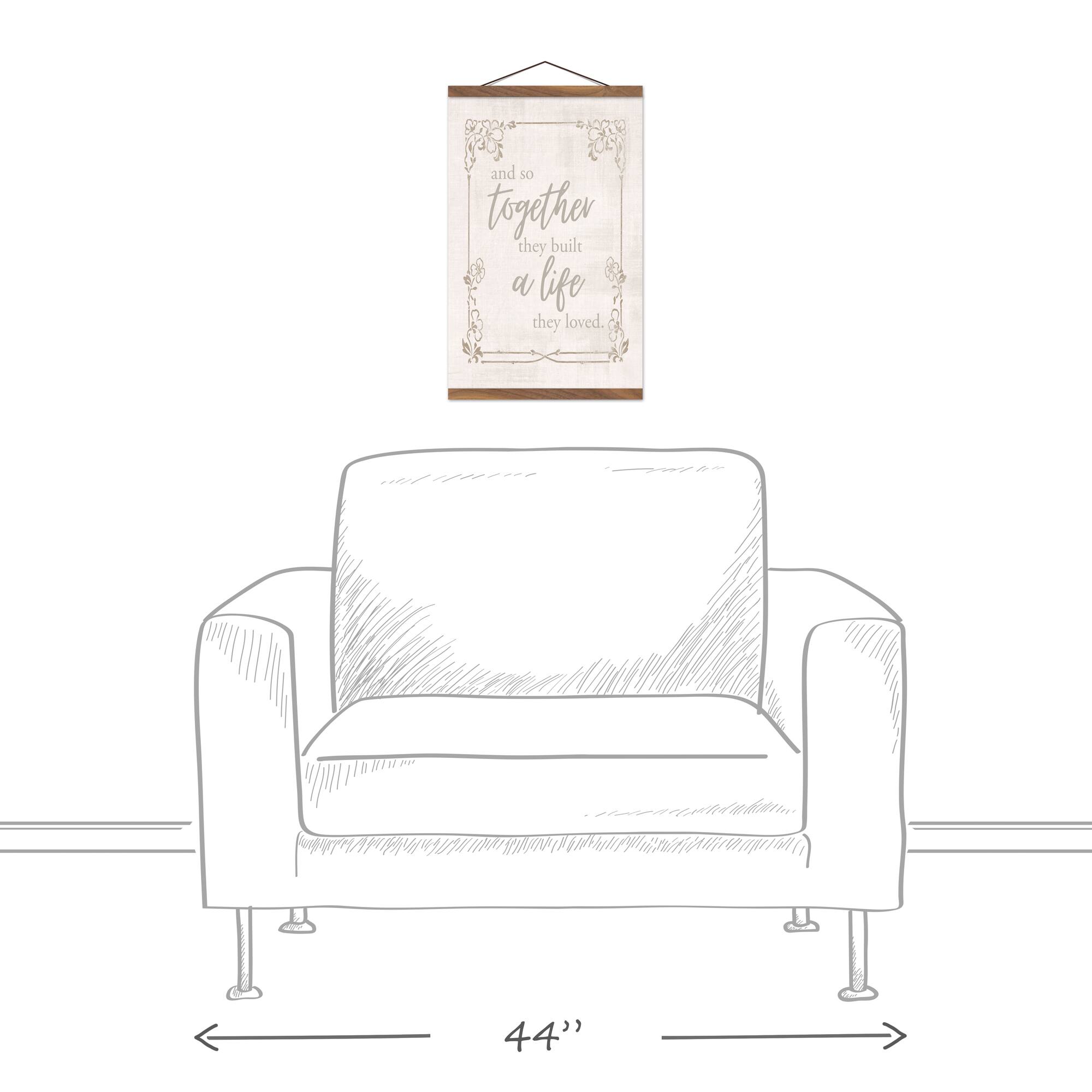 Together they Built a Life They Love Teak Hanging Canvas