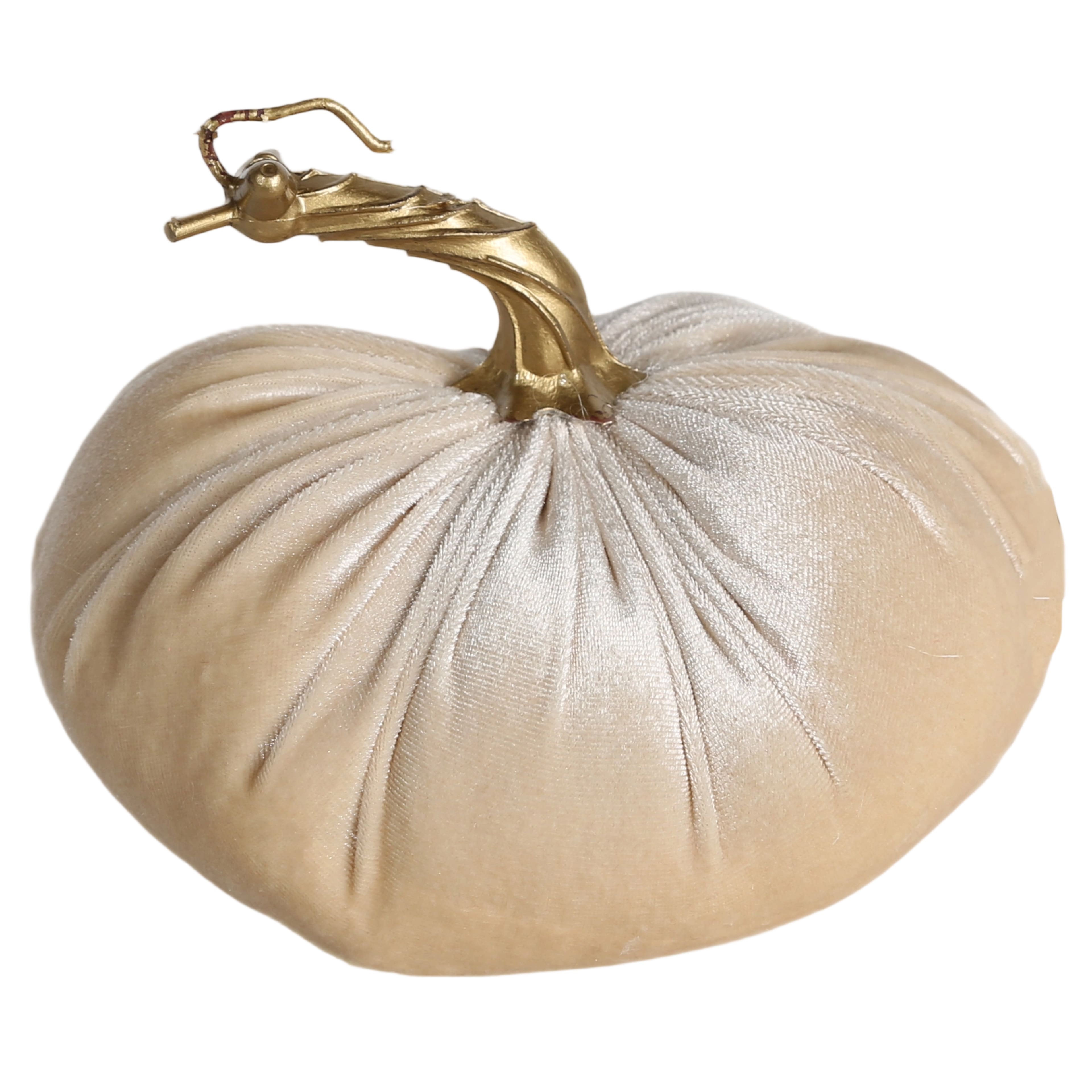6.5&#x22; Velvet Pumpkin Tabletop D&#xE9;cor by Ashland&#xAE;