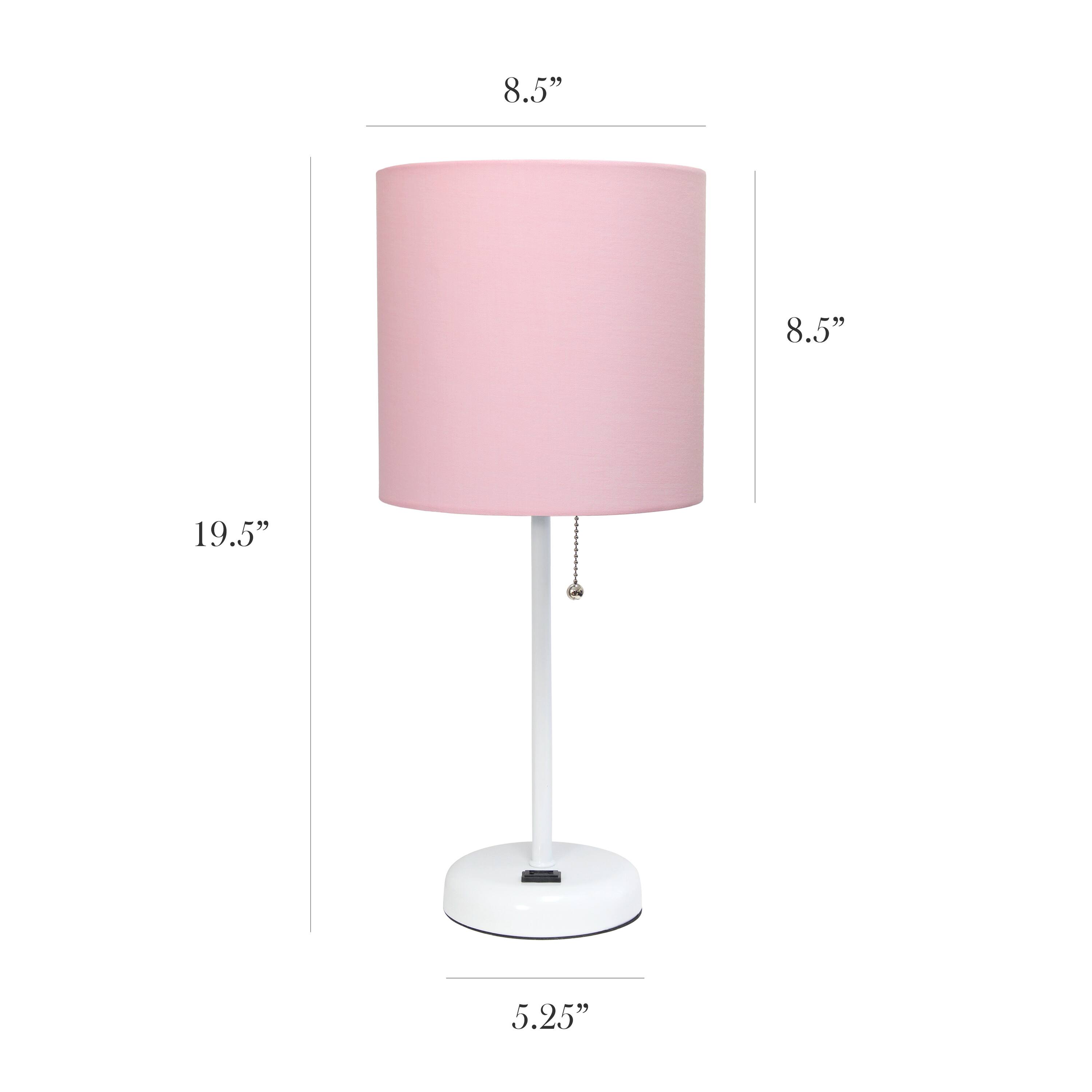 LimeLights White Base Lamp with Charging Outlet