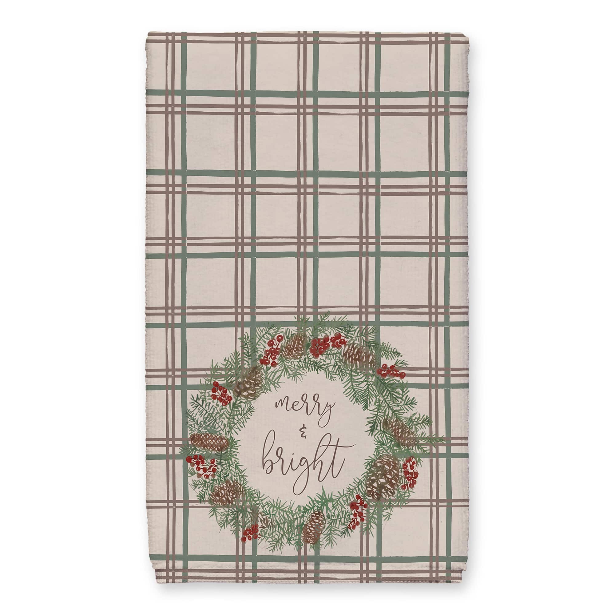 Merry & Bright Plaid Tea Towel Set