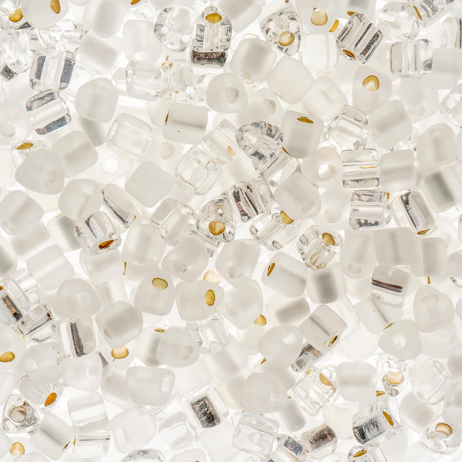 John Bead 3.4mm Czech Glass Cube Seed Beads, 22g