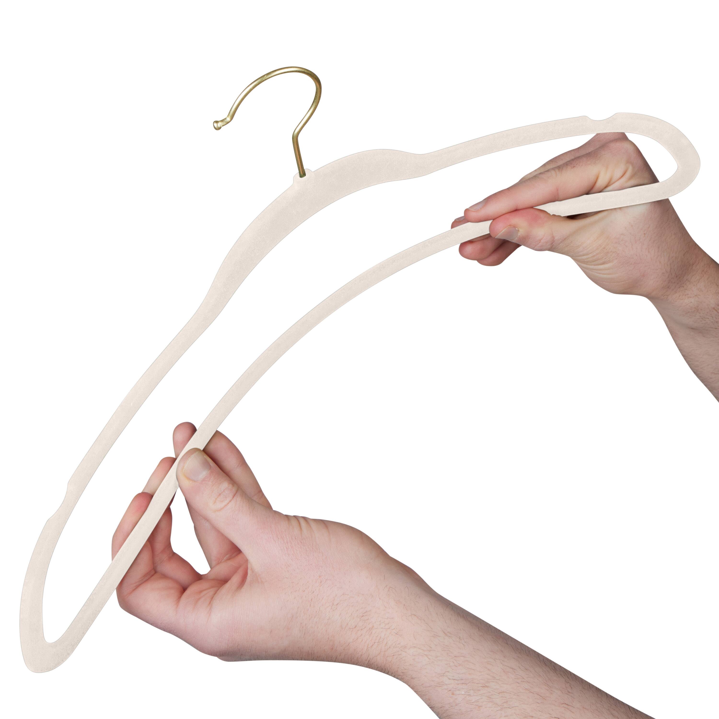 Simplify Super Slim Velvet Hangers with Gold Hook, 10ct.