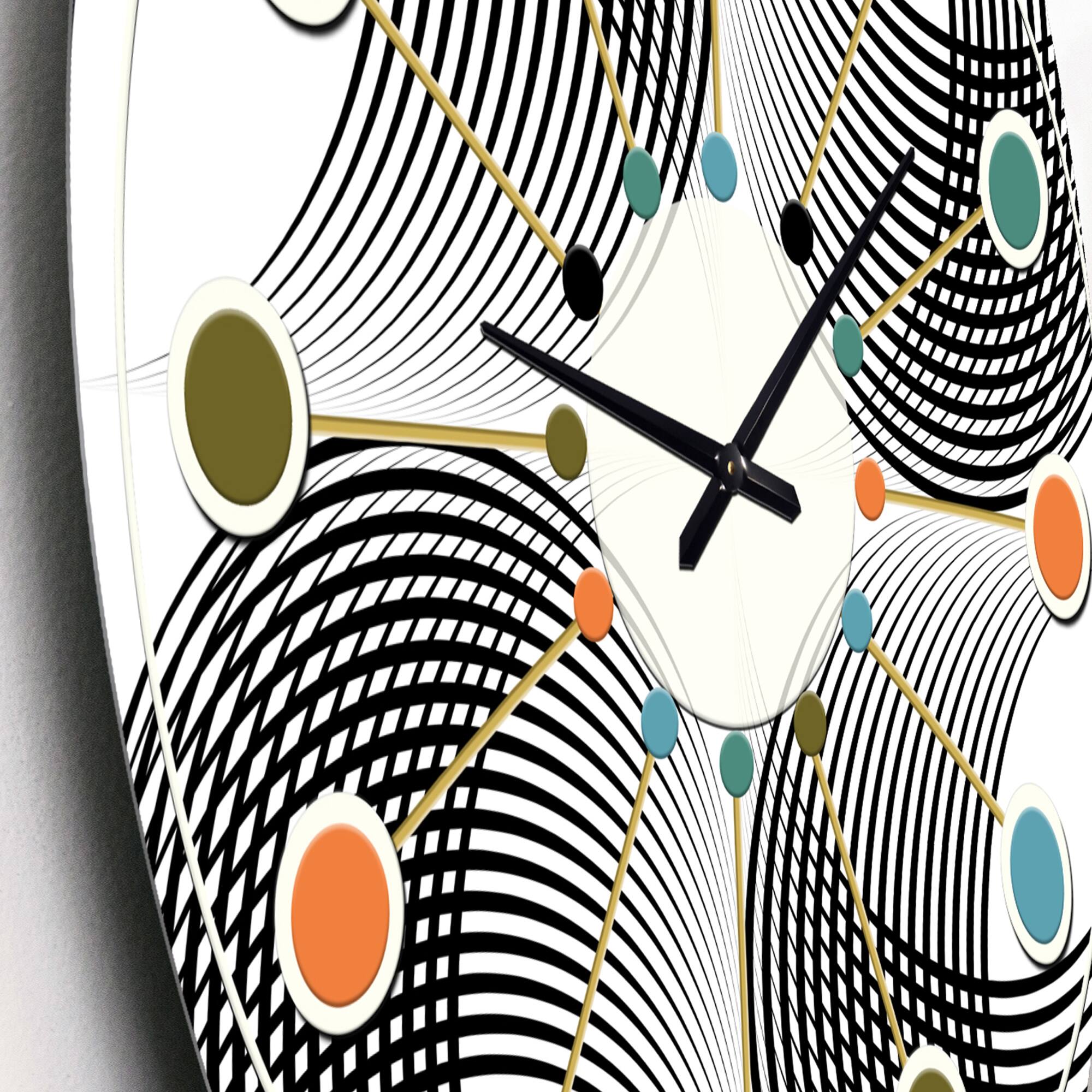 Designart 'Convex Symmetrical Ellipse Modern Wall Clock