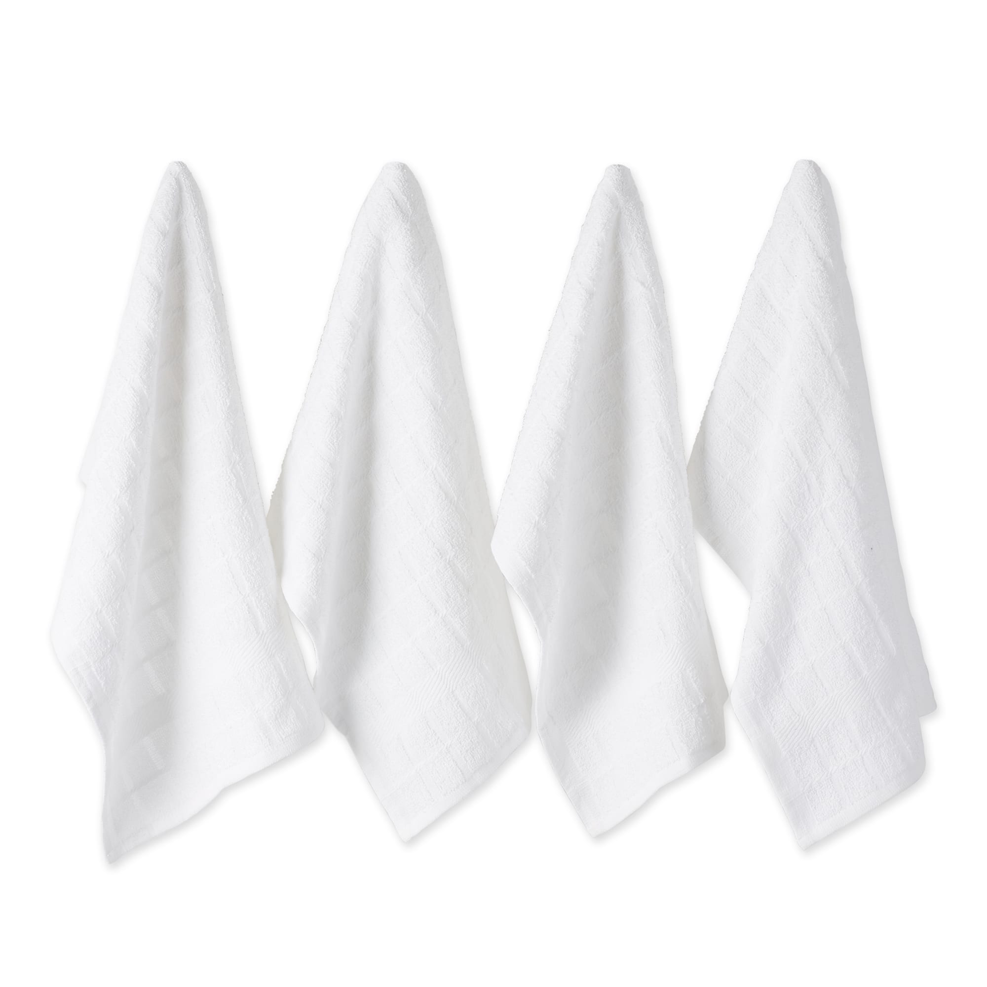 DII® Solid Windowpane Terry Dishtowels, 4ct.