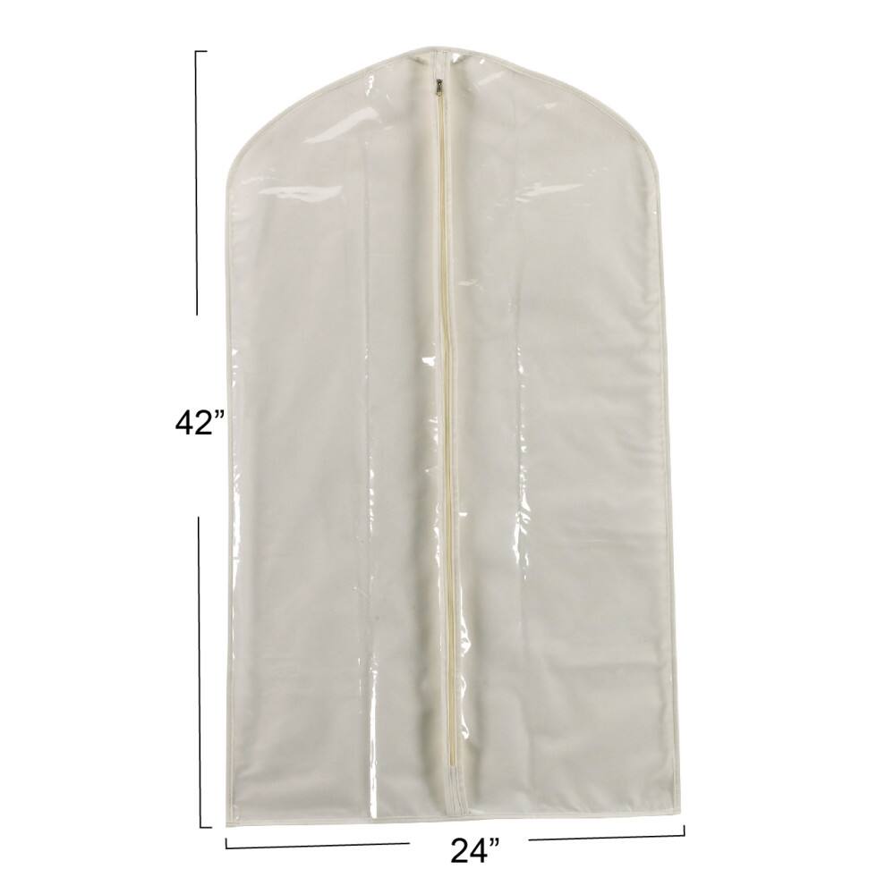 Household Essentials 42" White Suit Protector Garment Bag