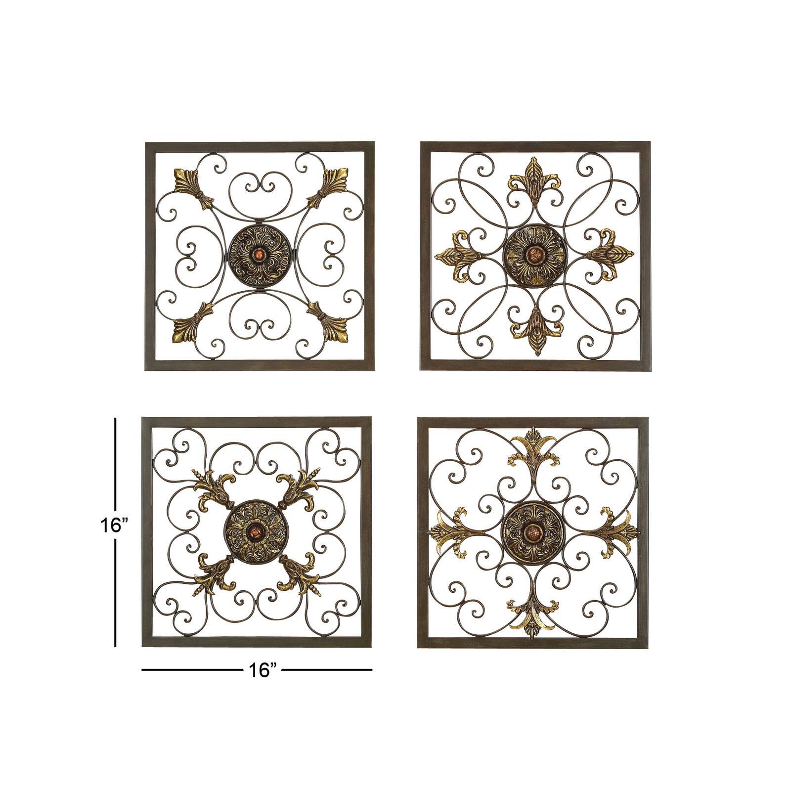 Brown Metal Rustic Wall Décor Set