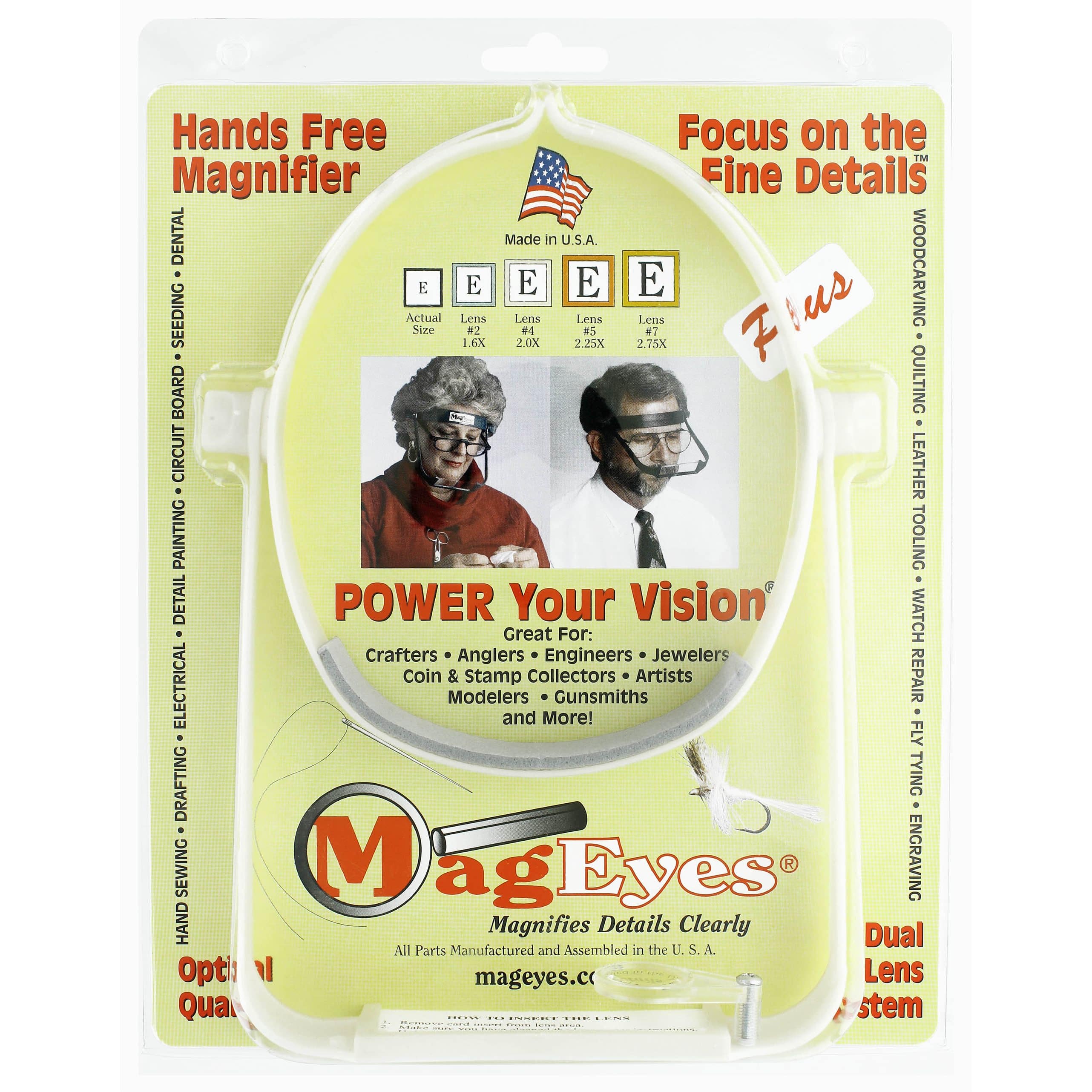 MagEyes Double LO Hands Free Magnifier Headband #2 & #4