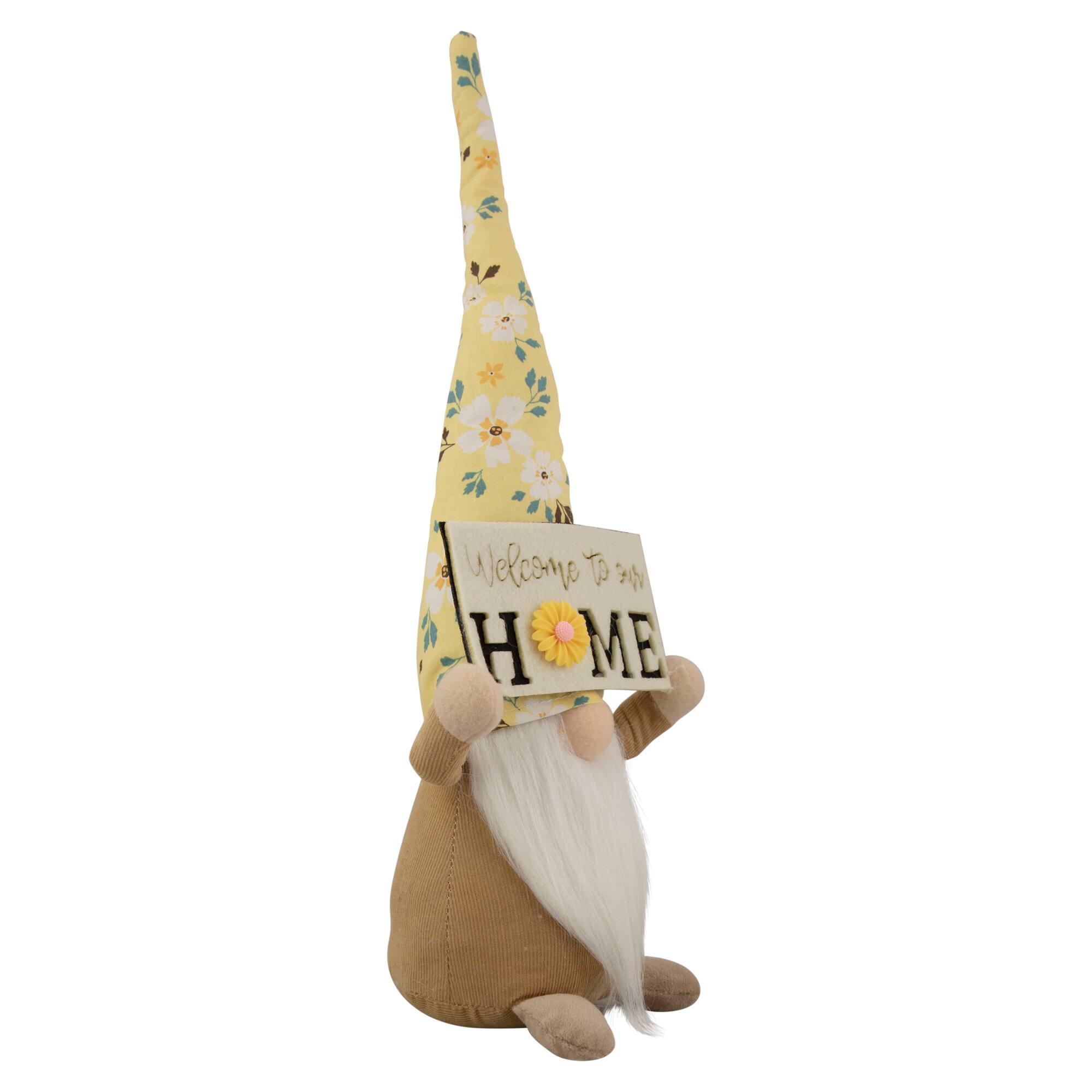 15" Spring Sunflower Hat Gnome with Home Sign